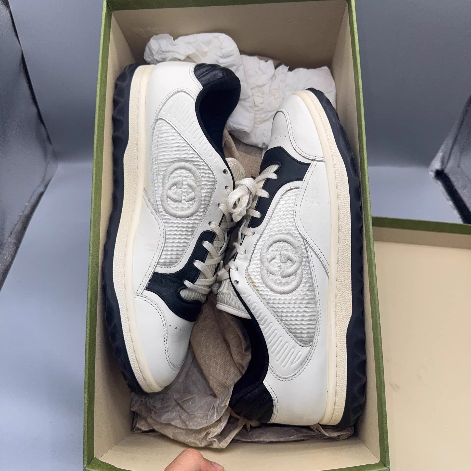 Gucci GUCCI MAC80 Distressed White & Black Shoes Size US 8.5 / EU 41-42 - 6 Thumbnail