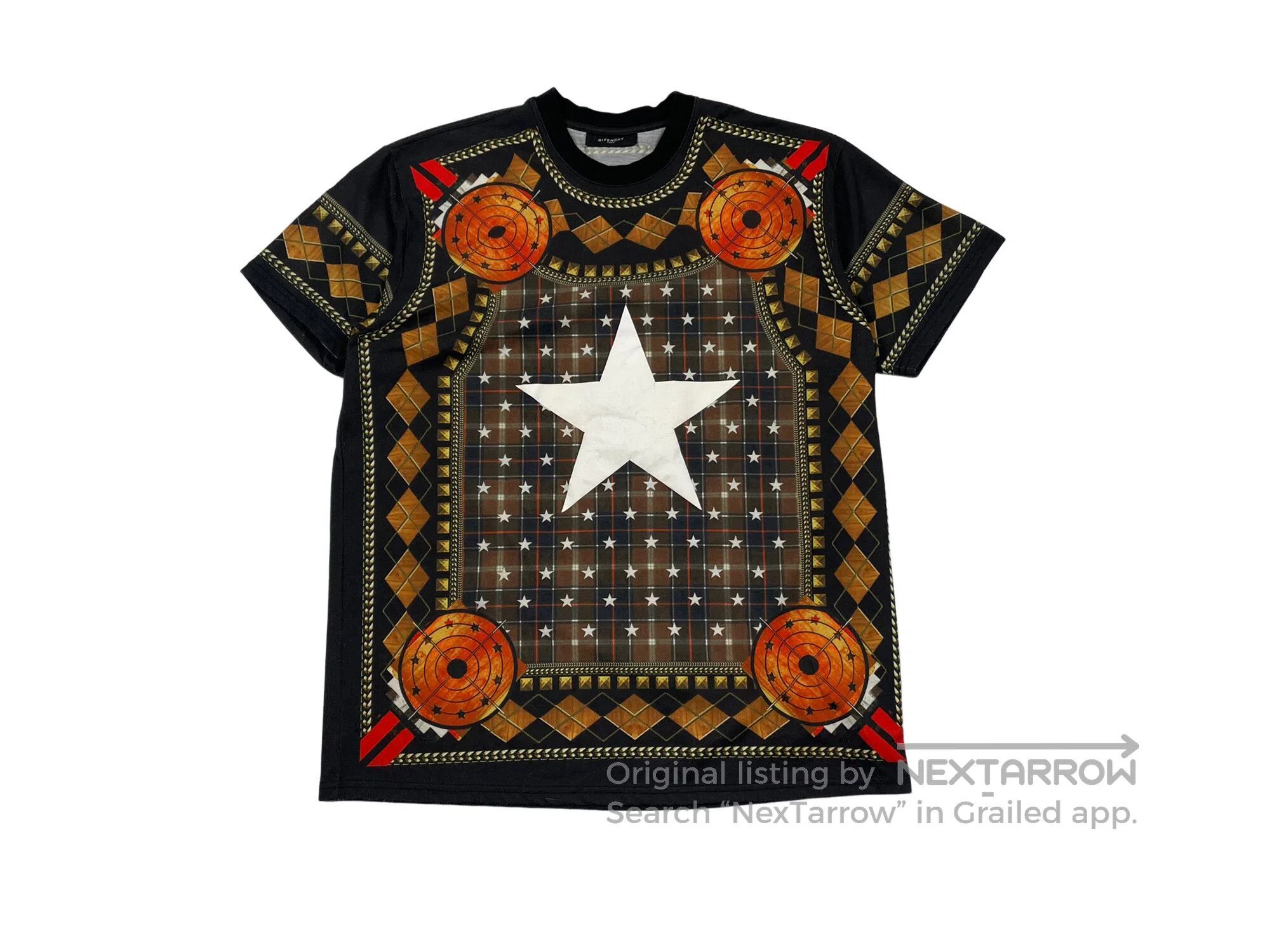Givenchy Givenchy Chessboard Star Target Short Sleeve Size US M / EU 48-50 / 2 - 1 Thumbnail