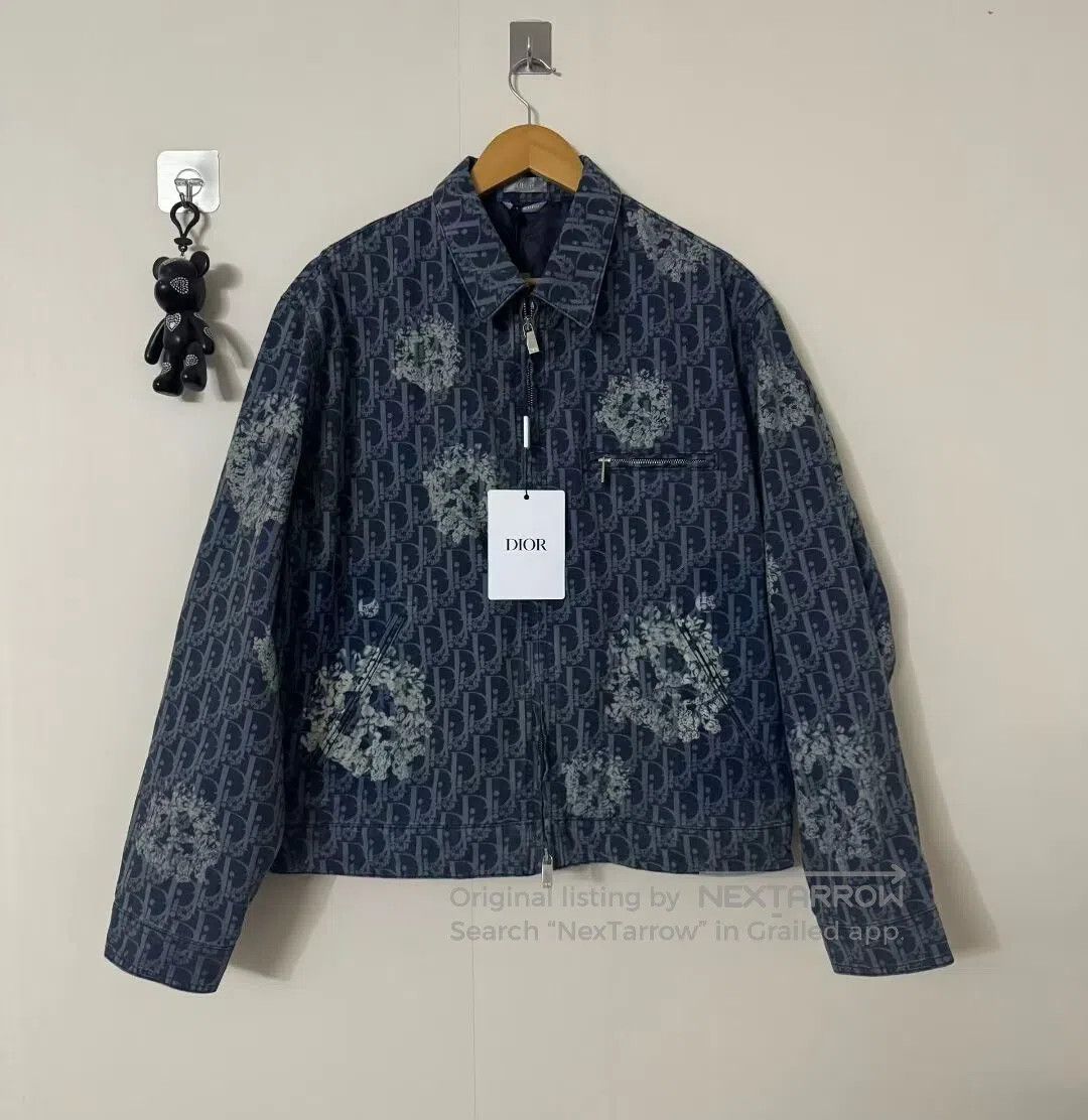 Dior Dior All-Over Kapok Flower Print Denim Jacket| Size XXL / US 16-18 / IT 52-54 - 1 Thumbnail