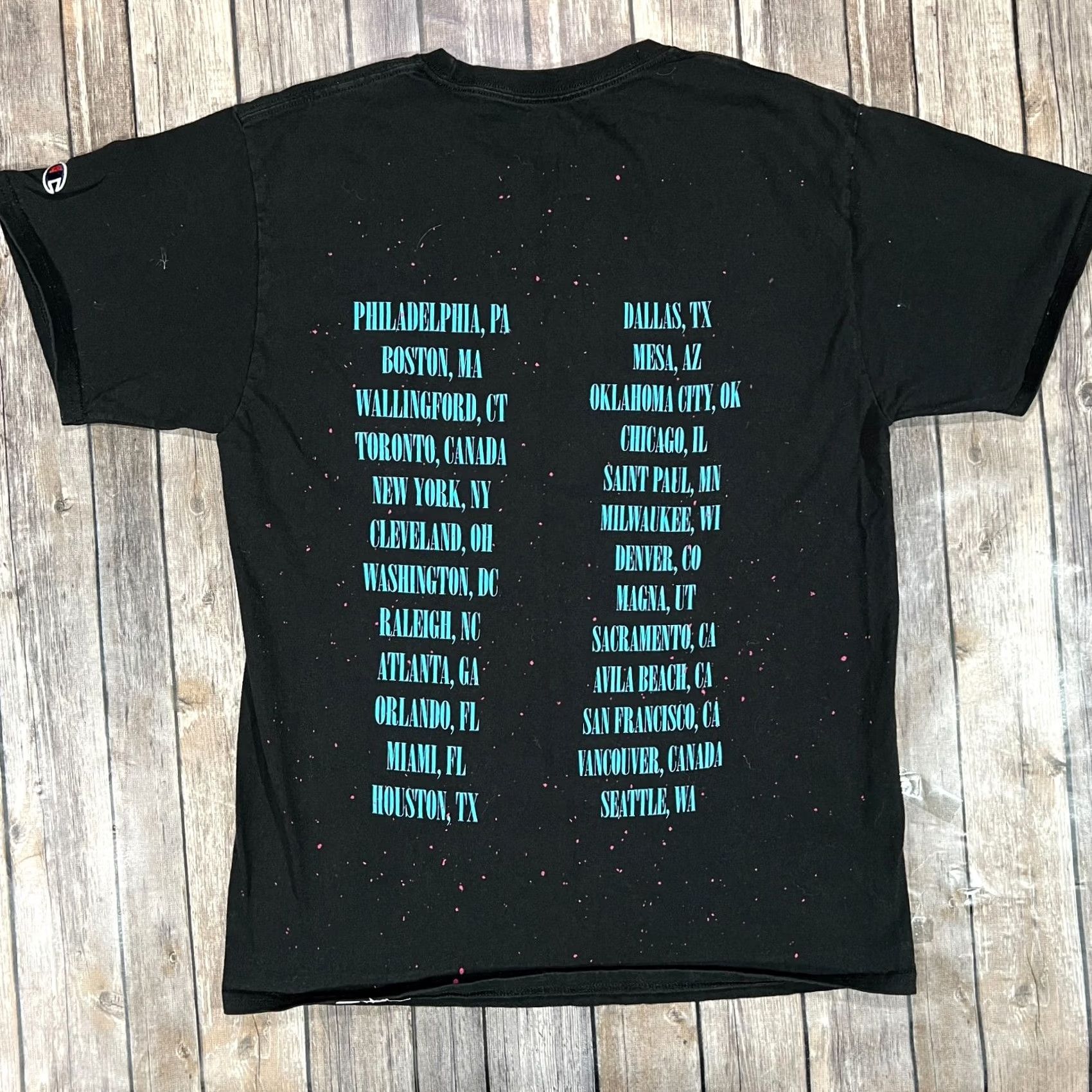 Champion VINTAGE Kid Cudi 2017 Passion Pain Demon Slayin Tour Shirt Small Concert Hip Hop Rap Shirt Mens S Black Crew Neck Graphic Print Short Sleeve Nike Size US S / EU 44-46 / 1 - 2 Thumbnail