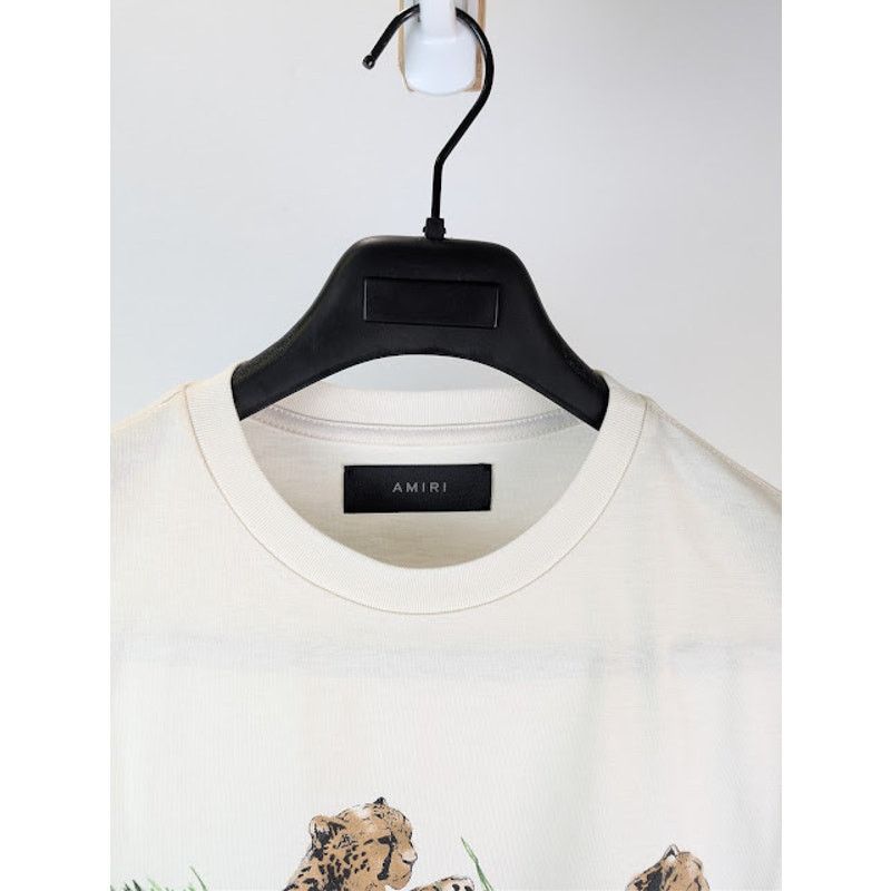 Amiri o1rshd1 Q:2 / Cheetah Logo T-shirt in Alabaster Size US M / EU 48-50 / 2 - 10 Thumbnail