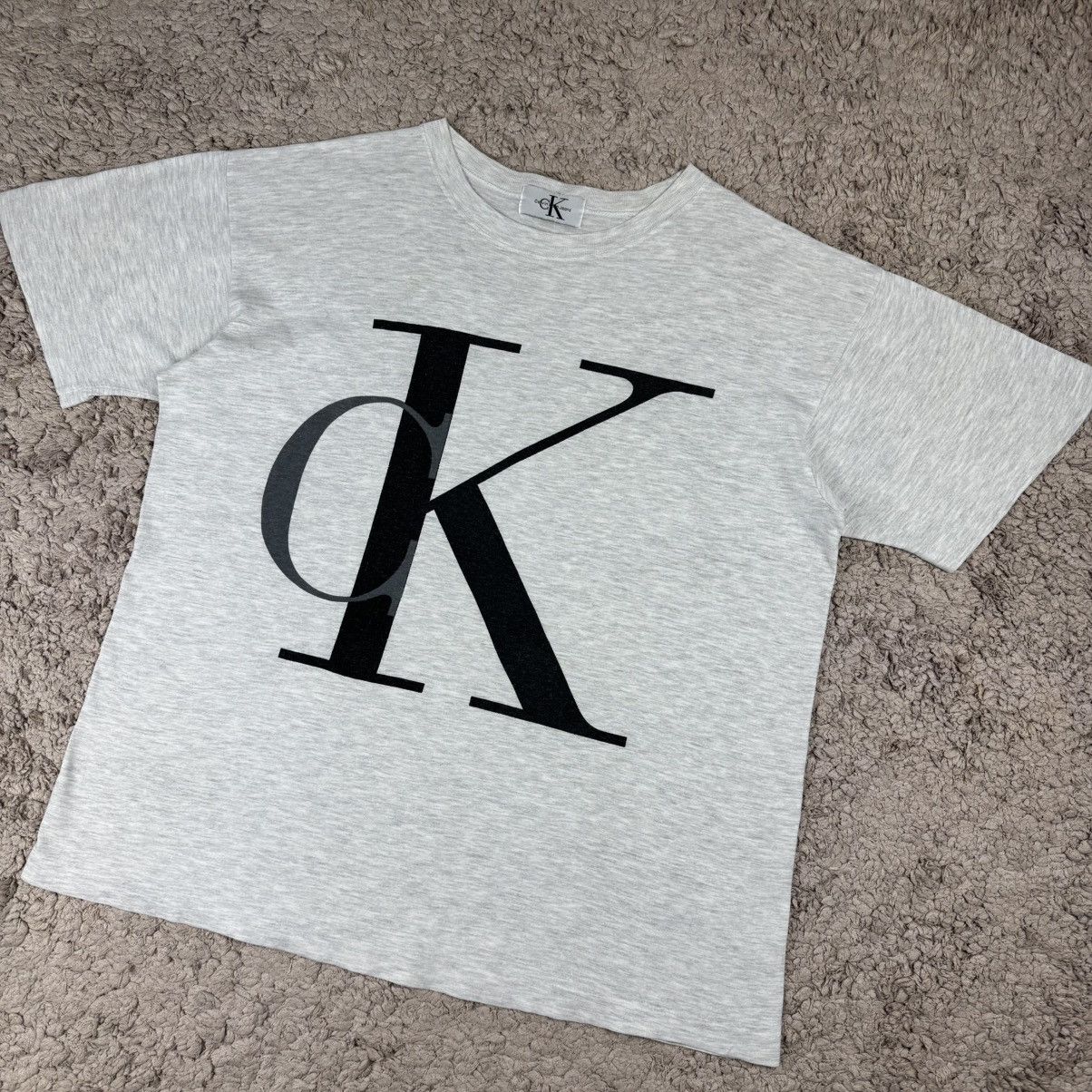 Calvin Klein Vintage Calvin Klein CK Big Logo T-shirt Size US L / EU 52-54 / 3 - 4 Thumbnail
