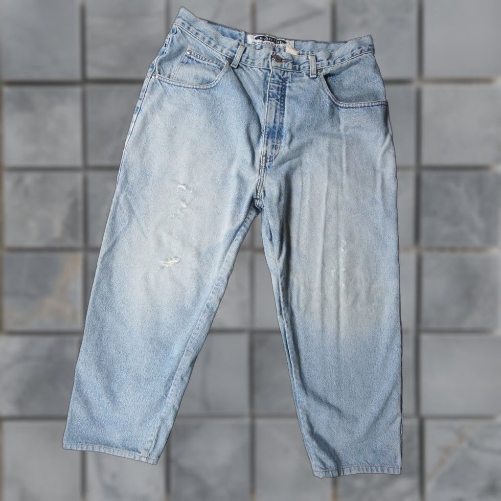 Anchor Blue VINTAGE Anchor Blue Jeans Mens 36x25 Blue Denim Pants Baggy Grunge Y2K Jeans Men 5-Pocket Distressed Mid Rise Blue Denim Size US 36 / EU 52 - 1 Thumbnail
