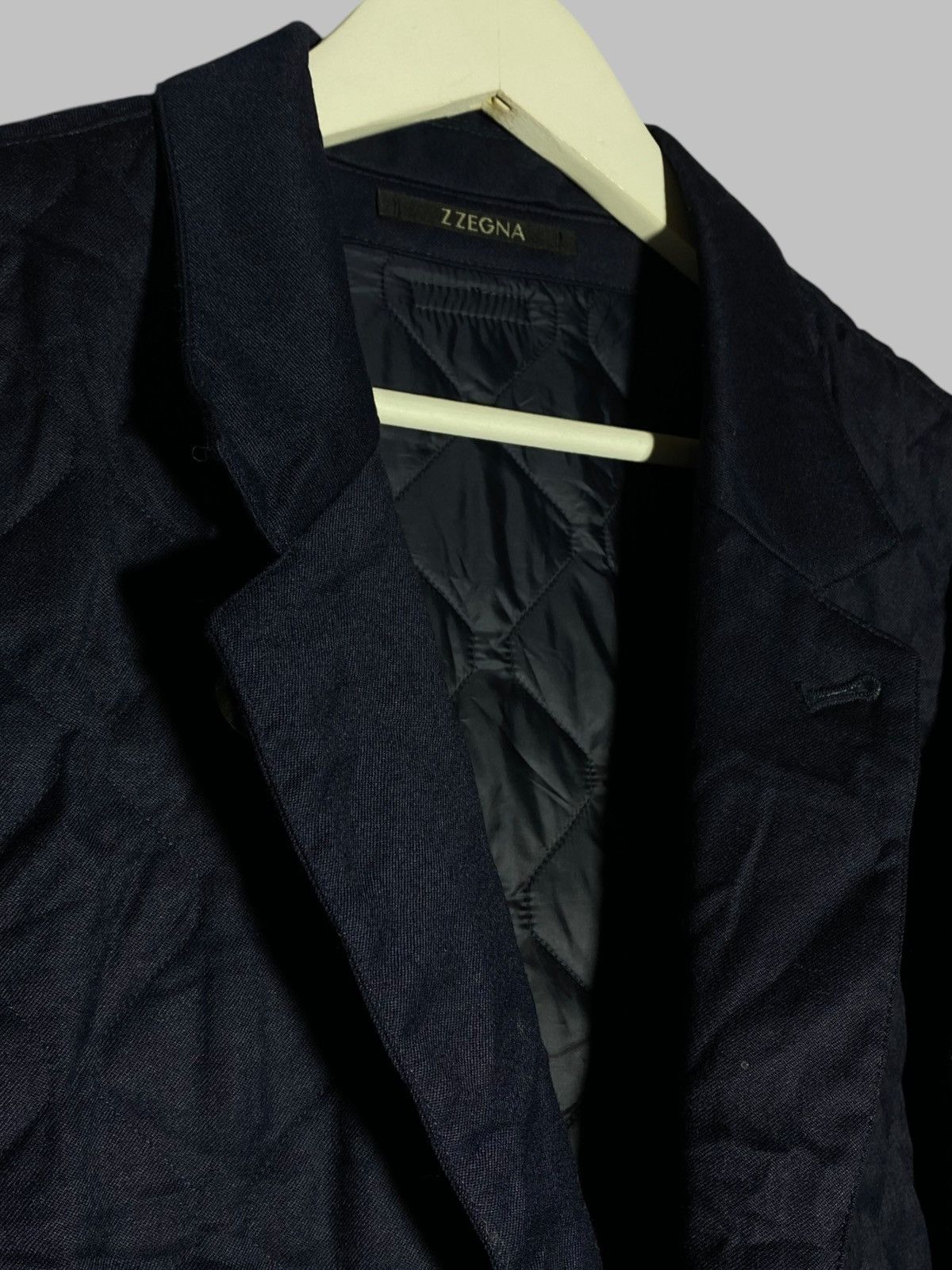 Z Zegna 🔥 ZEGNA WOOL V-NECK QUILTED PADDED JACKET ITALY CLASSIC FIT Size US XL / EU 56 / 4 - 13 Thumbnail