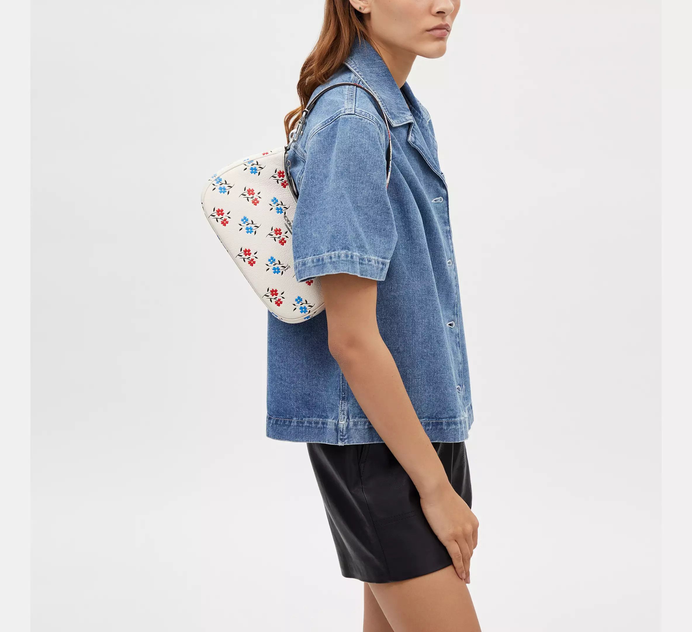 Coach Teri Shoulder Bag With Floral Print CT830 Size ONE SIZE - 8 Thumbnail
