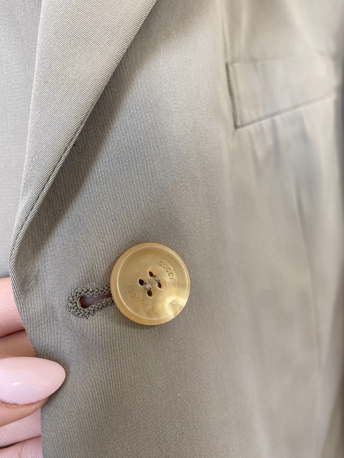 Gucci Gucci Beige Cotton Blend Blazer Jacket, Size:56 Size 54R - 4 Thumbnail