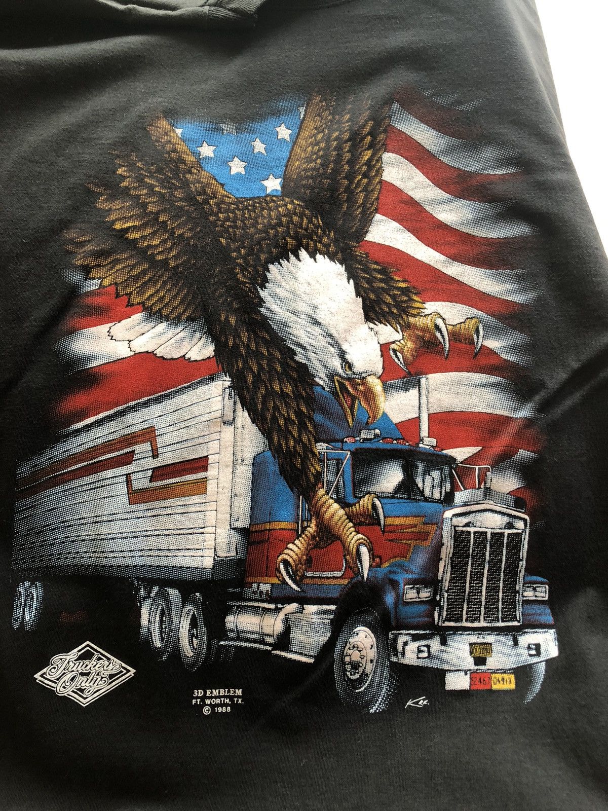 Harley Davidson × Vintage TRUCKERS ONLY RARE 1988 TEXAS TRUCKING TEE SHIRT Size US L / EU 52-54 / 3 - 2 Thumbnail