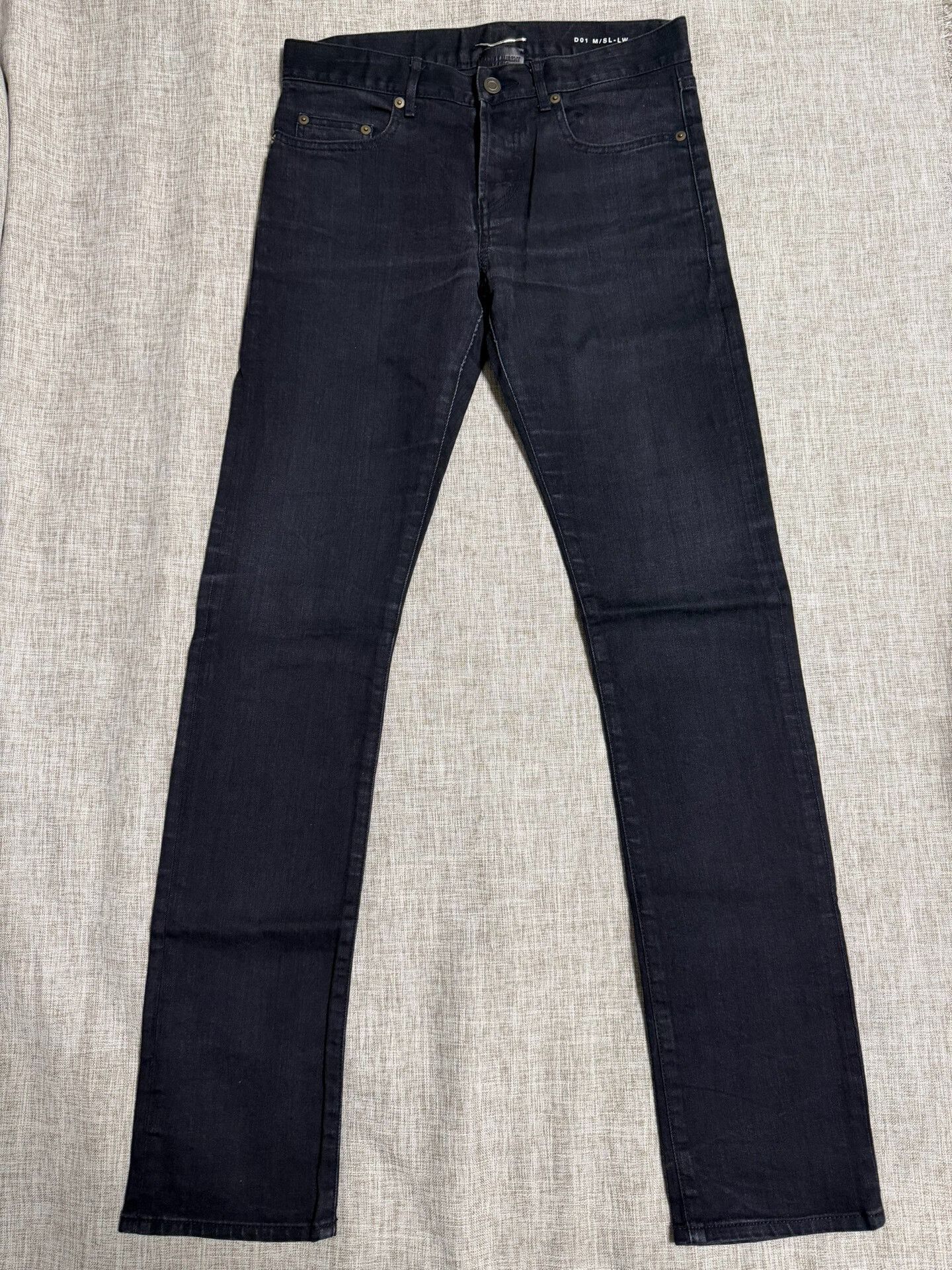 Saint Laurent Paris Saint Laurent Black D01 Denim Trousers Size US 29 - 1 Thumbnail