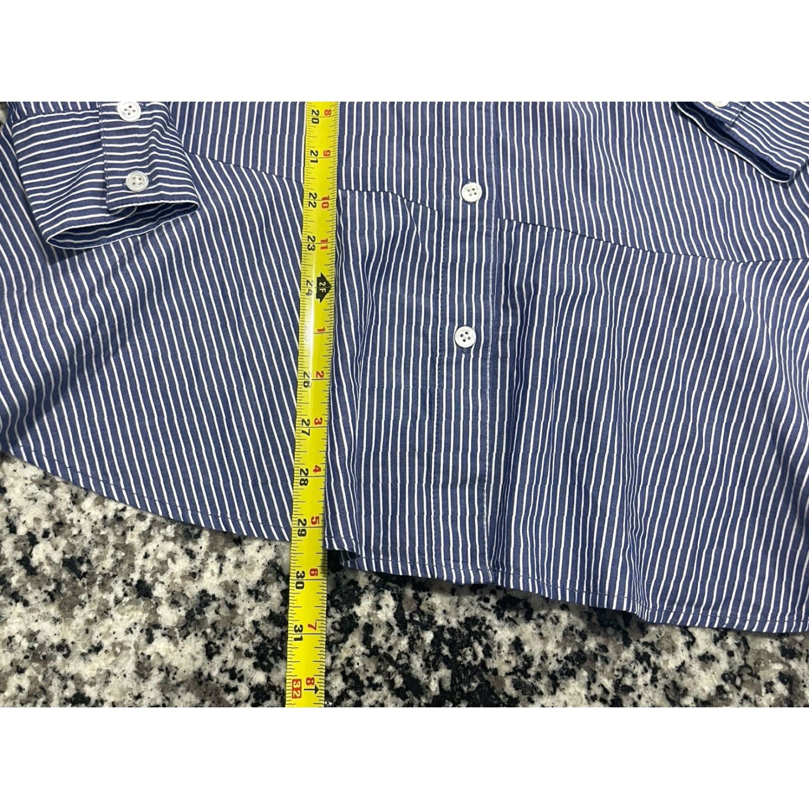 Veronica Beard Veronica Beard Tunic Shirt Striped Blue White 100% Cotton Size 0 Womens Regular Long Sleeve Front Button Gilda Bias Hem Shaped Colorful Size XS / US 0-2 / IT 36-38 - 6 Thumbnail