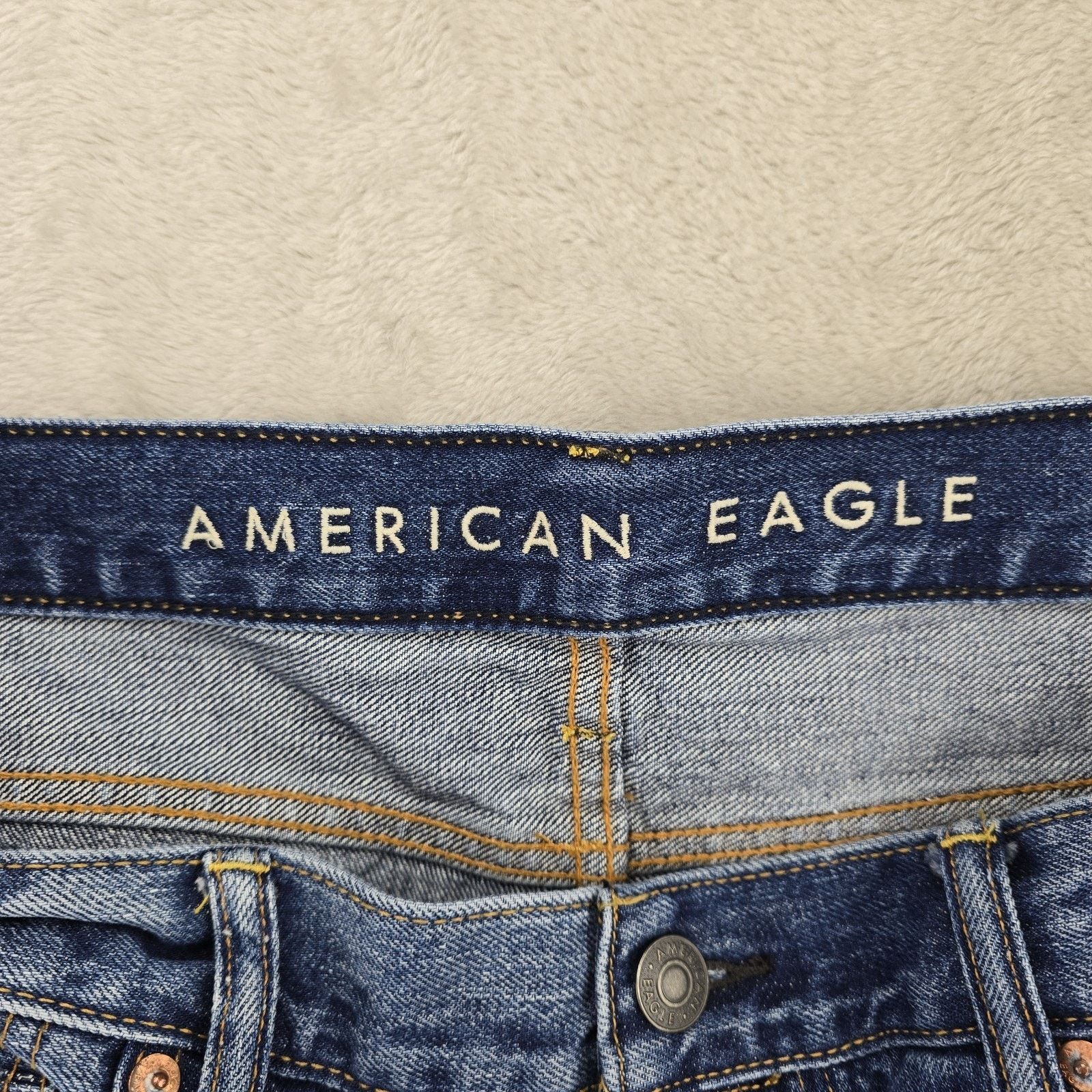 American Eagle Outfitters American Eagle Original Straight Fit Jeans 36x30 (Fits 38x29 Size US 36 / EU 52 - 4 Thumbnail
