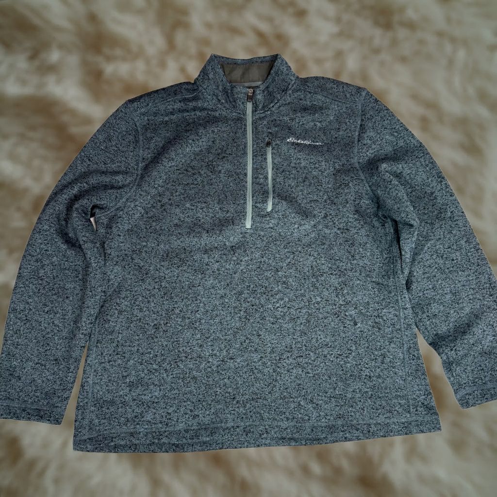 Eddie Bauer Eddie Bauer Mens Green Knit Pullover Sweater 1/2 Zip Long Sleeve Sz XL Size US XL / EU 56 / 4 - 1 Thumbnail