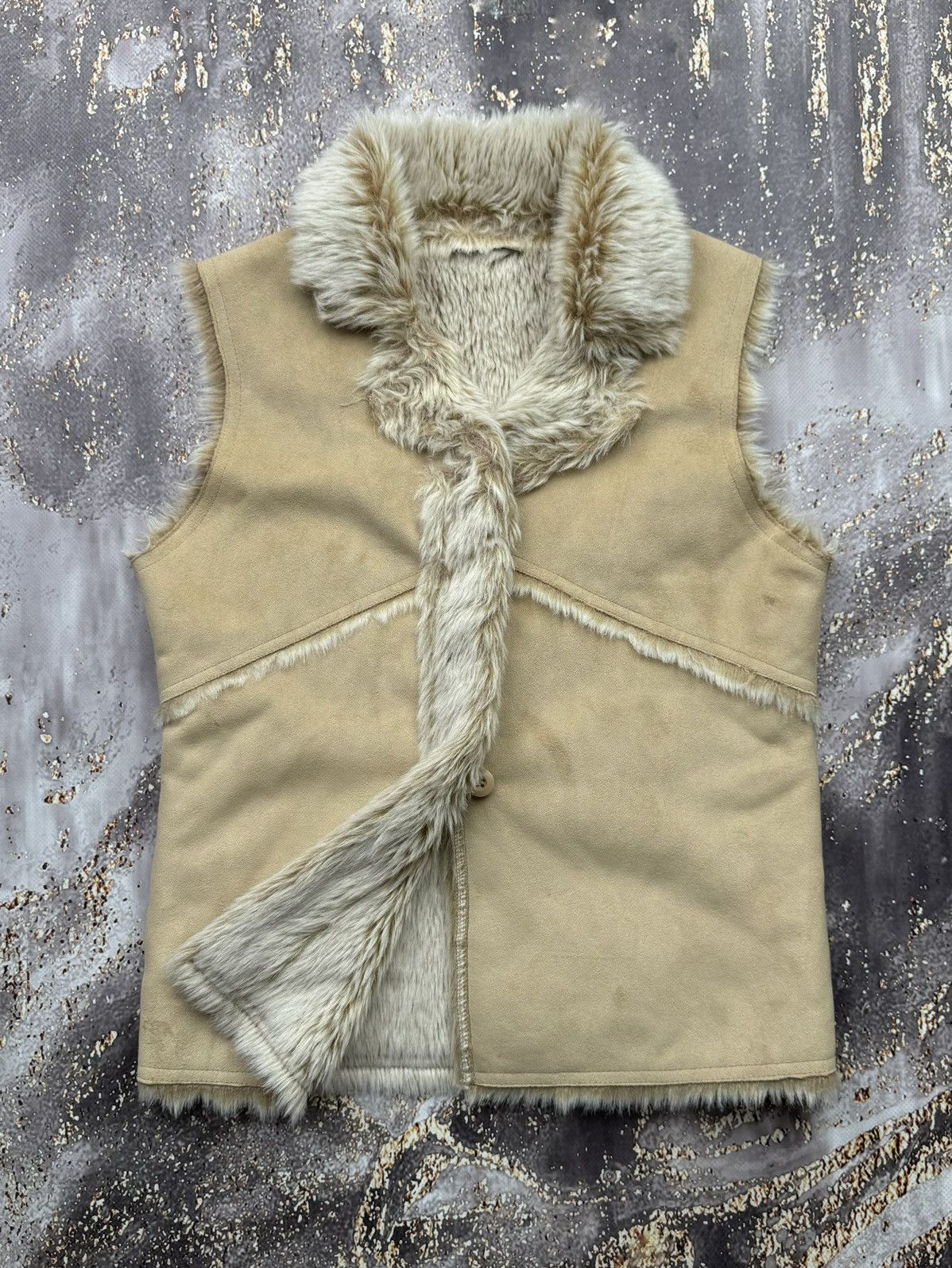 Vintage Vintage Faux Fur Amazing Vest Size S / US 4 / IT 40 - 1 Thumbnail