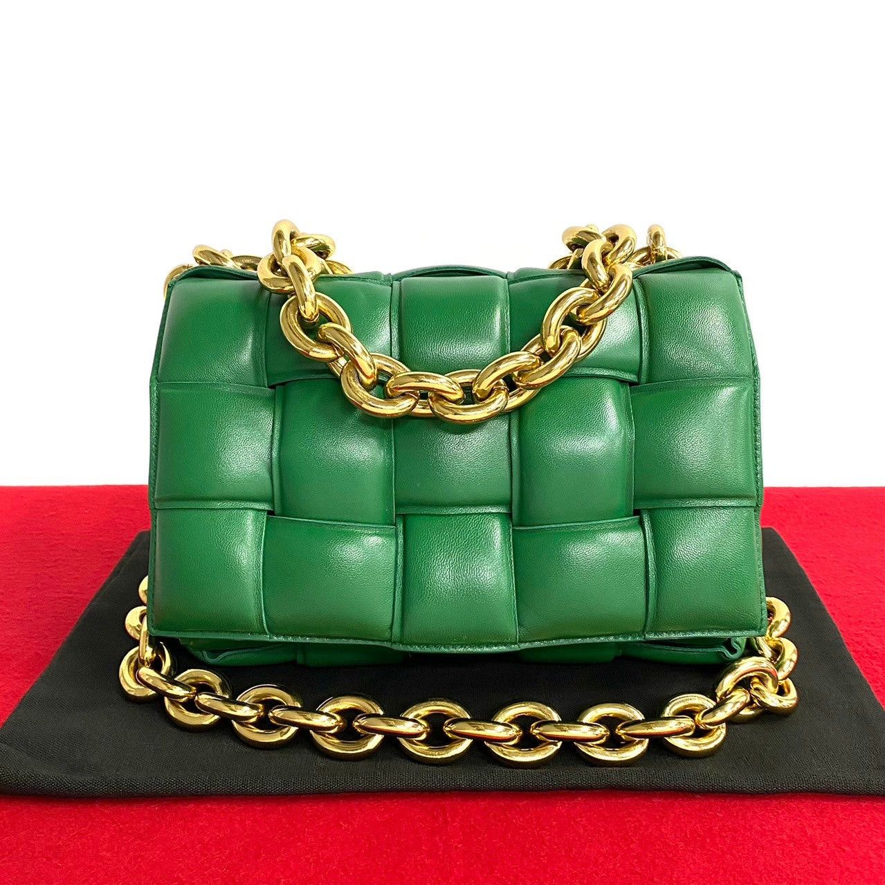 Bottega Veneta Bottega Veneta Shoulder Bag Green Leather Size ONE SIZE - 1 Thumbnail