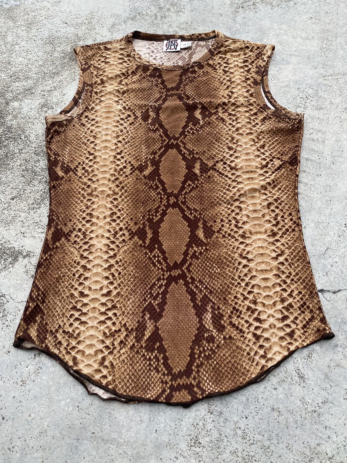 Jean Paul Gaultier JPG jean paul gaultier snake python tank top / sleeveless Size US L / EU 52-54 / 3 - 3 Thumbnail