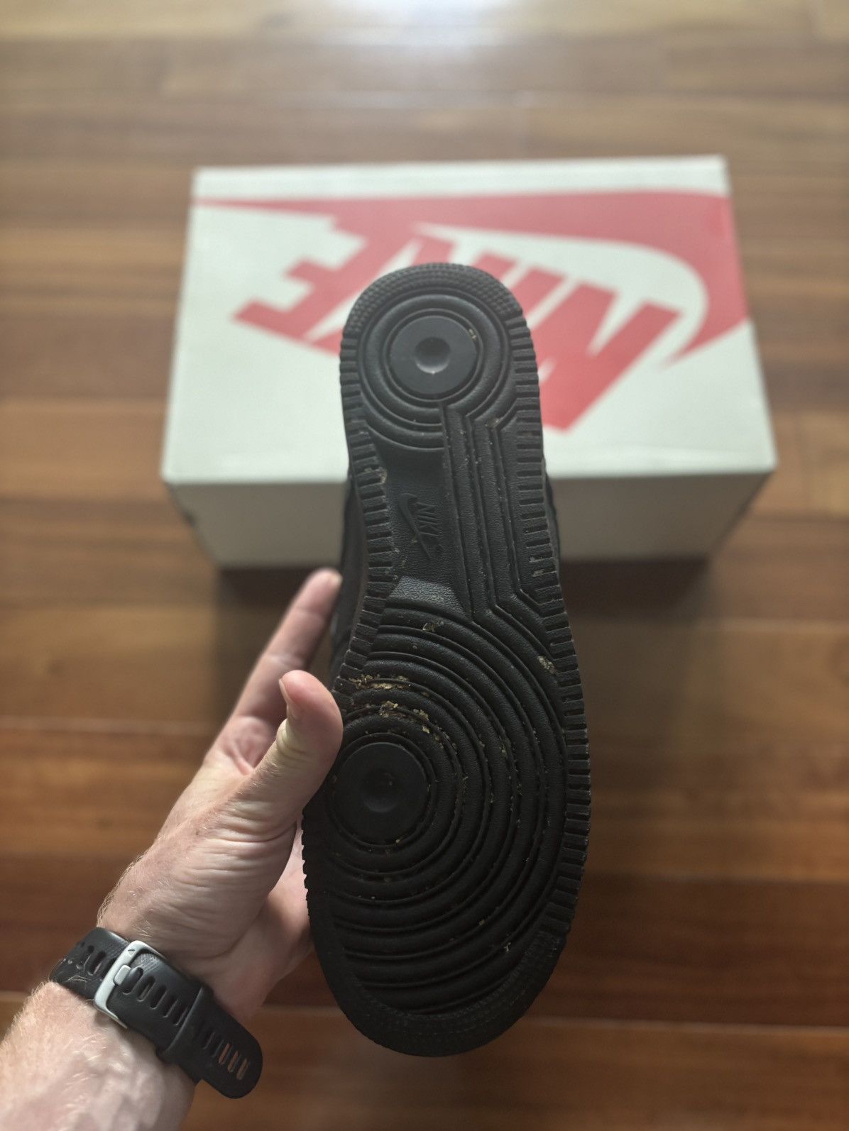 Nike × Stussy Stussy Nike AF1 Triple Black Size US 13 / EU 46 - 4 Thumbnail