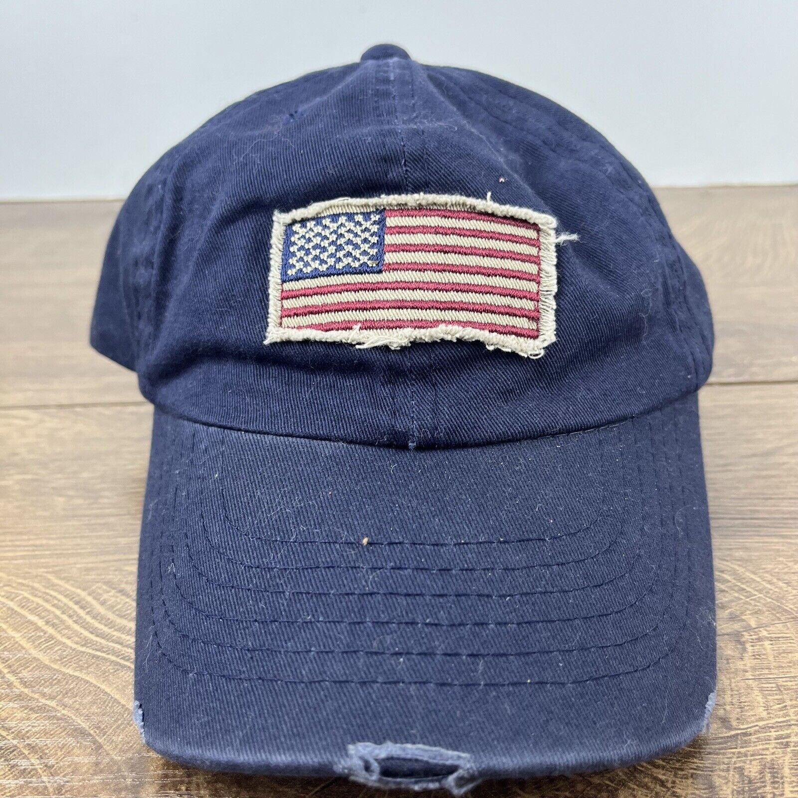 Other American Flag Patch Hat USA Flag Hat Blue Adjustable Hat Blu Size ONE SIZE - 3 Thumbnail