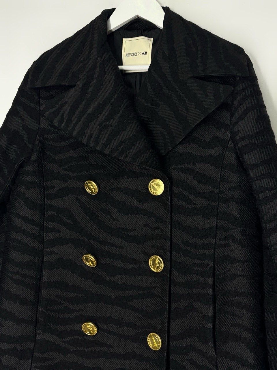 H&M × Kenzo Kenzo x H&M Tiger Pattern Wool Blend Long Coat Trench Size M / US 6-8 / IT 42-44 - 3 Thumbnail