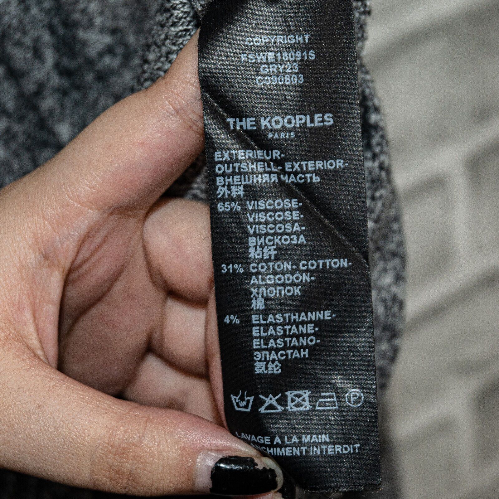 The Kooples The Kooples Sweet Fleece sleeve snap buttons Sweatshirt gray Size L / US 10 / IT 46 - 8 Thumbnail