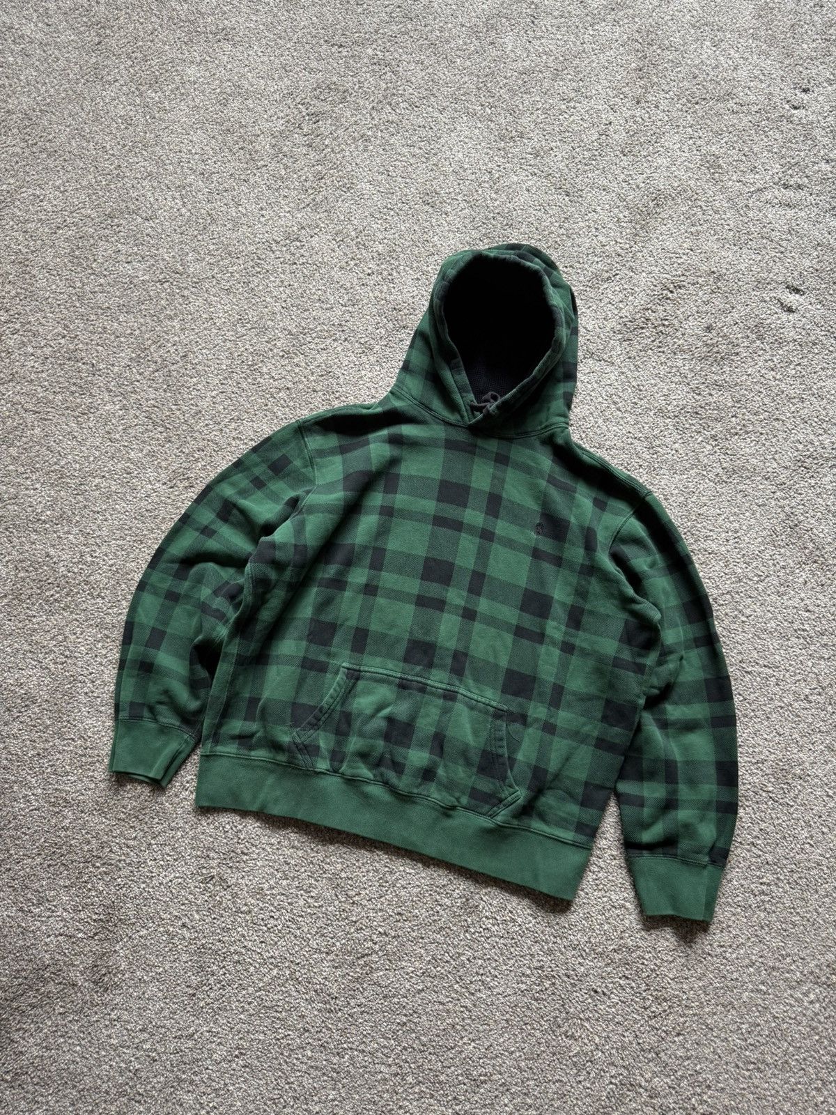 Polo Ralph Lauren Polo Ralph Lauren Plaid Hoodie XXL • Green Black • Vintage Size US XXL / EU 58 / 5 - 1 Thumbnail