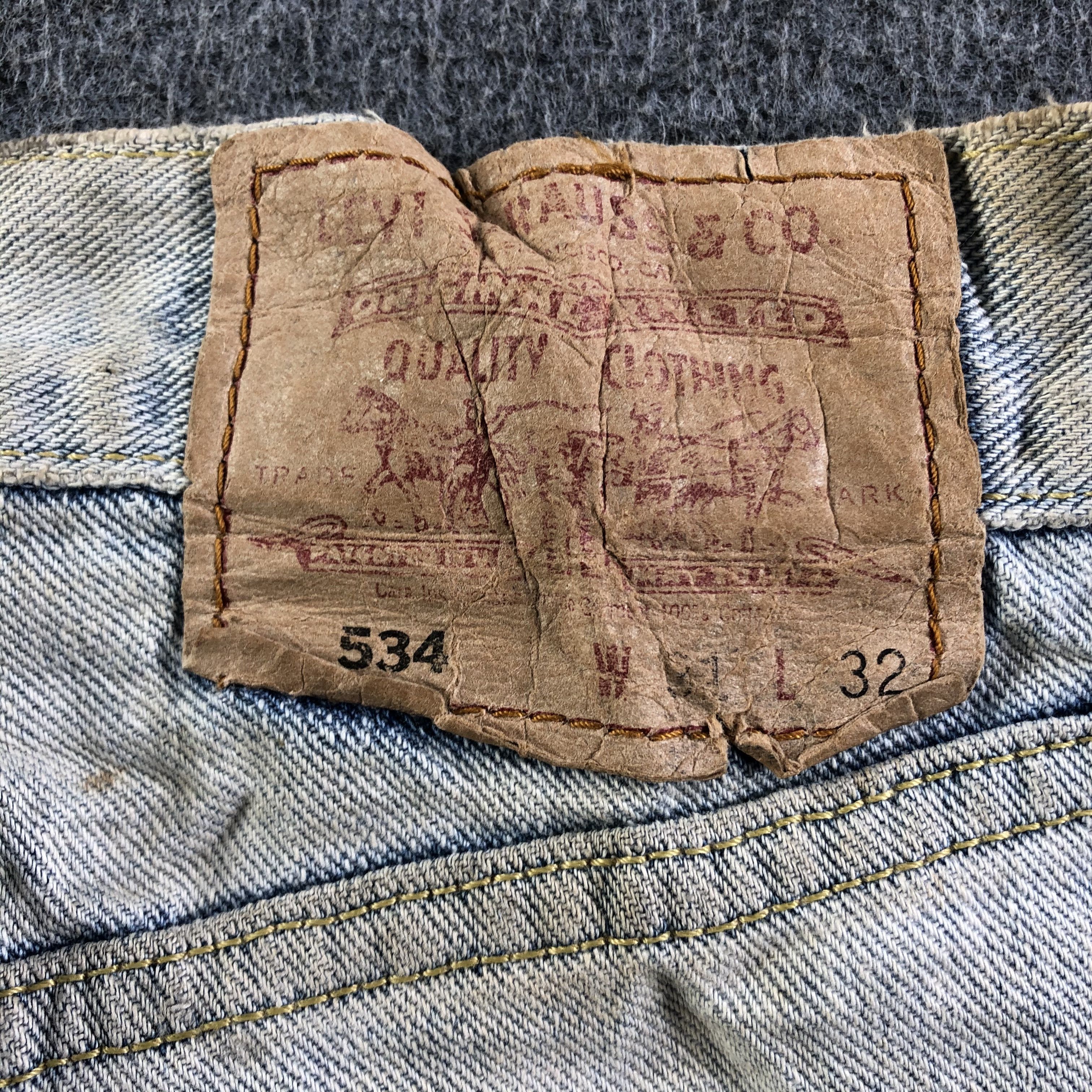 Levi's 90s Vintage Light Wash Levis 534 Jeans-J3937 Size US 32 / EU 48 - 5 Thumbnail