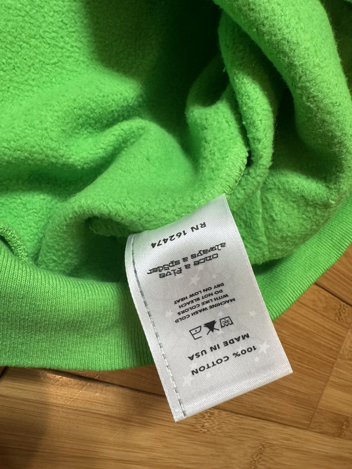 Sp5der SP5DER RHINESTONE PUNK V2 HOODIE GREEN - SIZE S Size US S / EU 44-46 / 1 - 9 Thumbnail