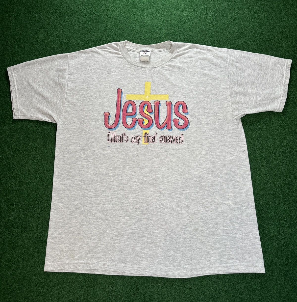 Vintage 90s Jesus Tee Final Answer John 3:16 Mens XL T Shirt