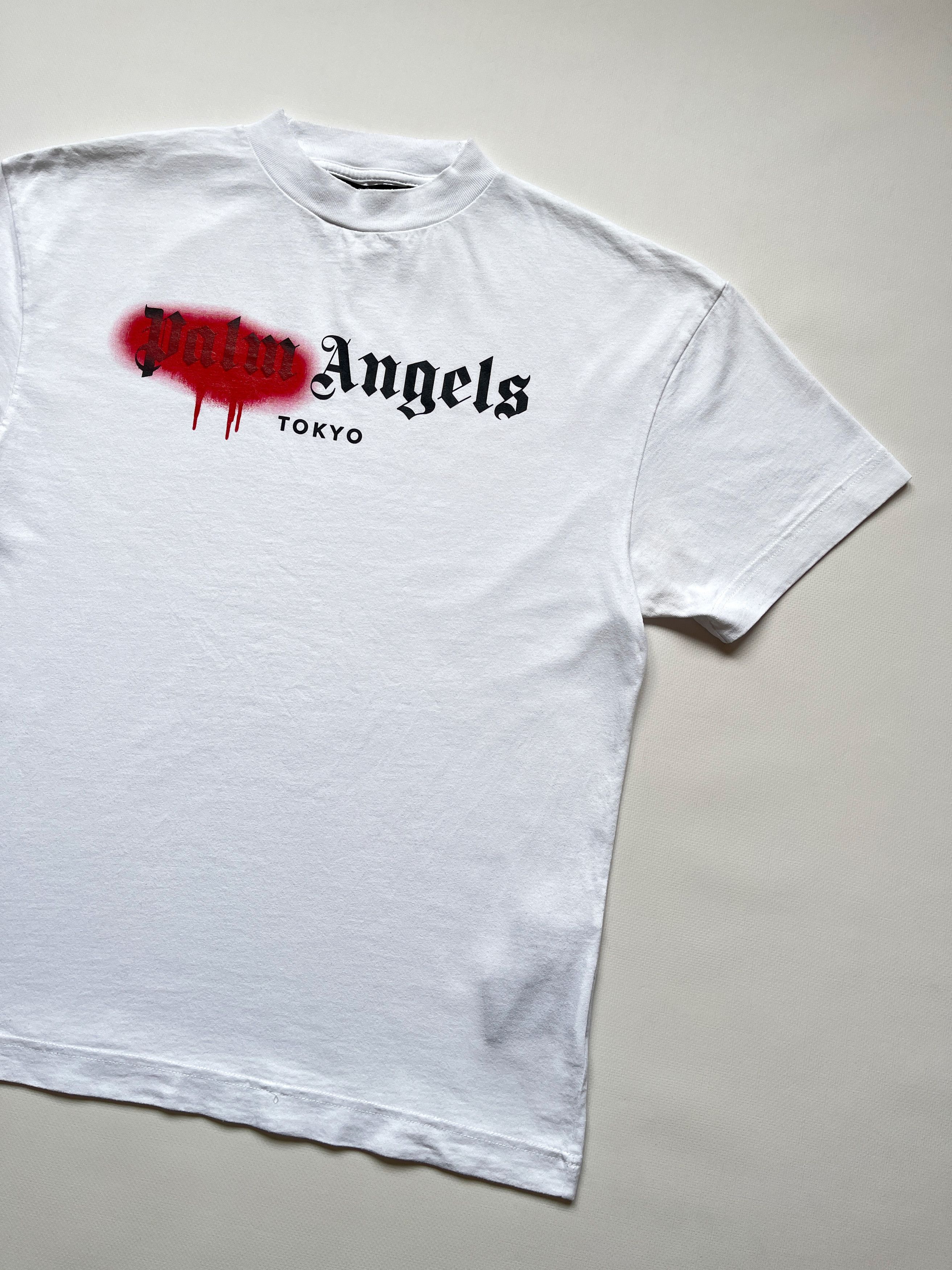 Palm Angels Palm Angels Tokyo Sprayed Logo T-Shirt White Size M Size US S / EU 44-46 / 1 - 2 Thumbnail