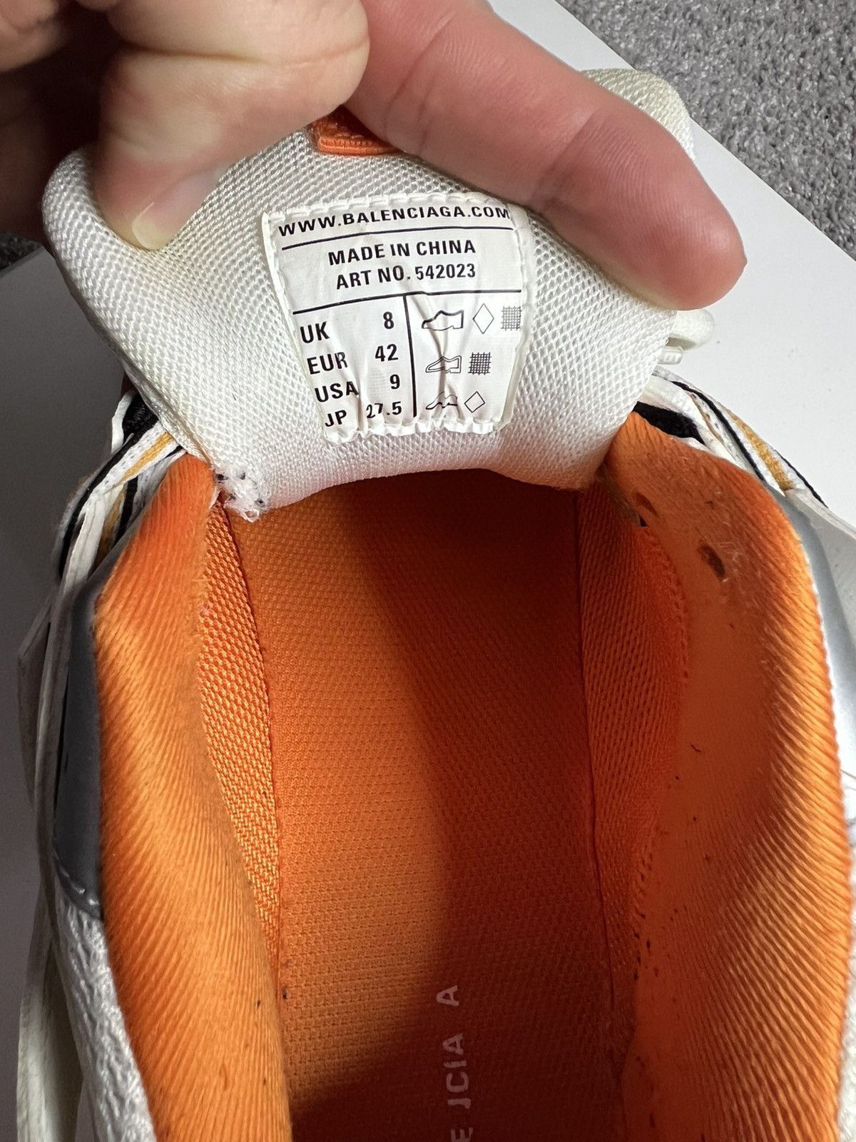 Balenciaga Balenciaga track white/orange Size US 9 / EU 42 - 7 Thumbnail