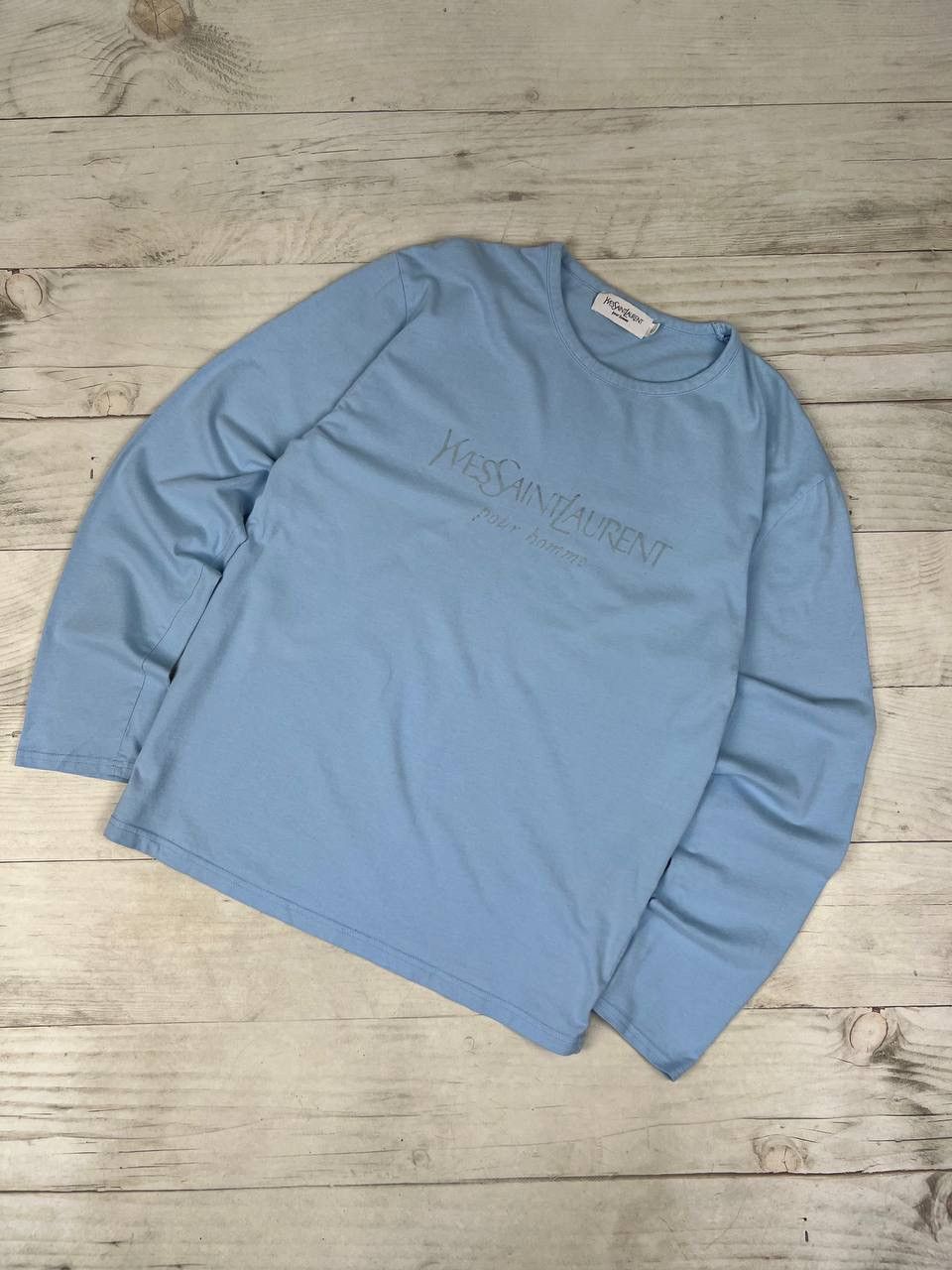 Yves Saint Laurent Yves Saint Laurent T-Shirt Long Sleeve Big Logo YSL Size US L / EU 52-54 / 3 - 1 Thumbnail