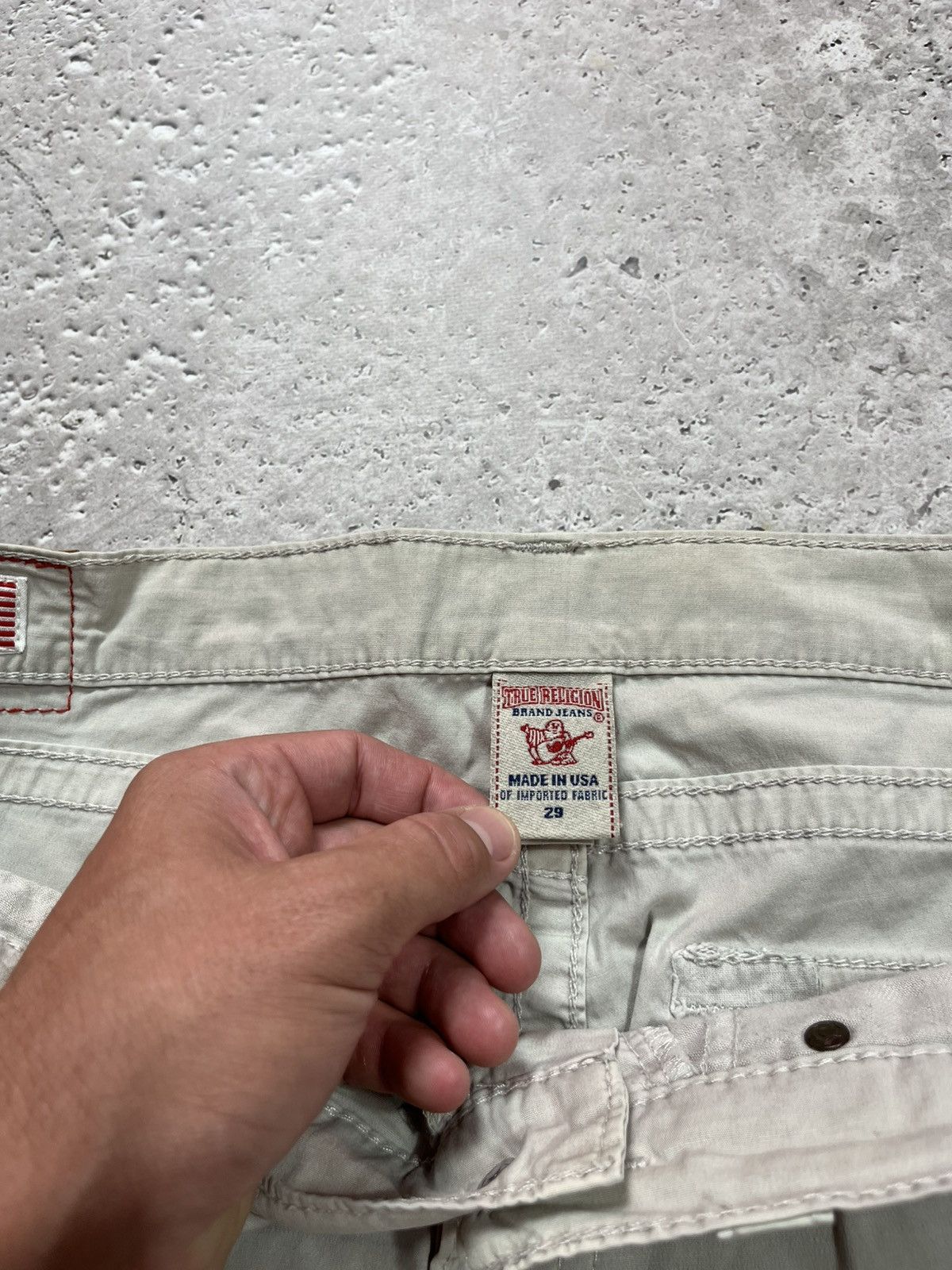 True Religion True Religion Cameron Beige Jeans Women’s Size L Made in USA Size 34" / US 12 / IT 48 - 17 Thumbnail