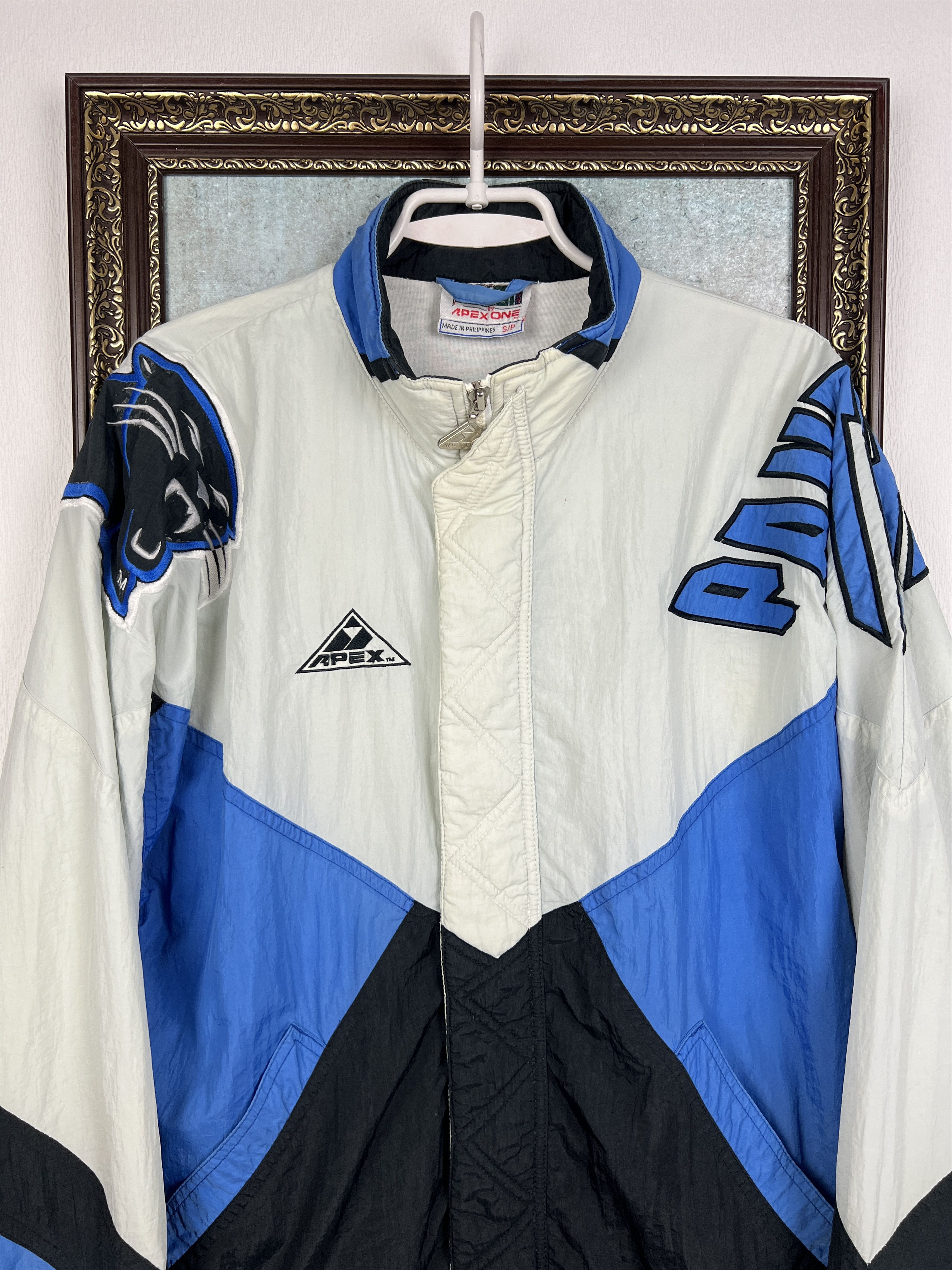 Apex Vintage 90's Carolina Panthers NFL Jacket Windbreaker Rare Size US S / EU 44-46 / 1 - 2 Thumbnail