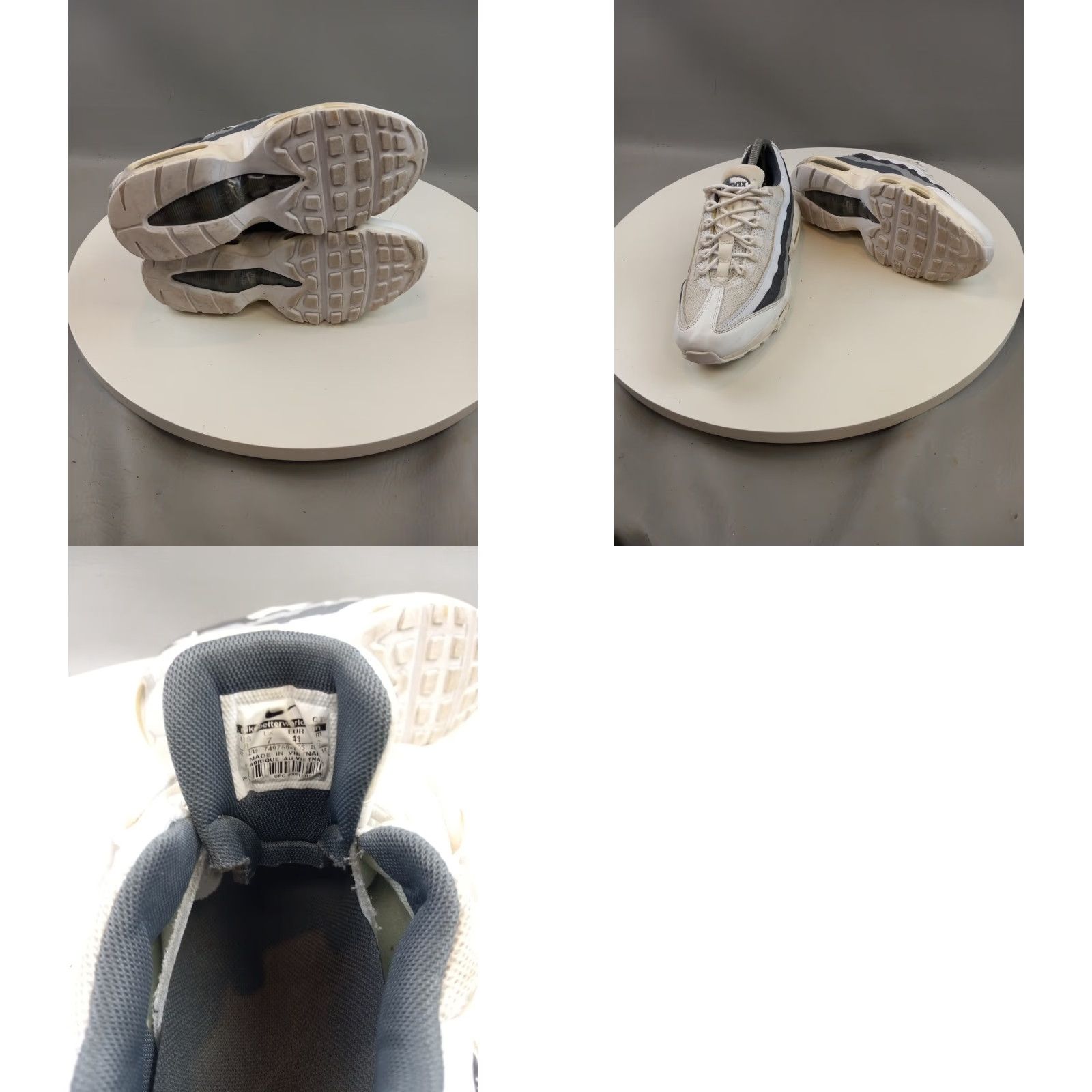 Nike Nike Air Max 95 Cool Wolf Grey Men's Athletic Running Sneakers Size 8 749766-105 Size US 7 / EU 40 - 8 Thumbnail