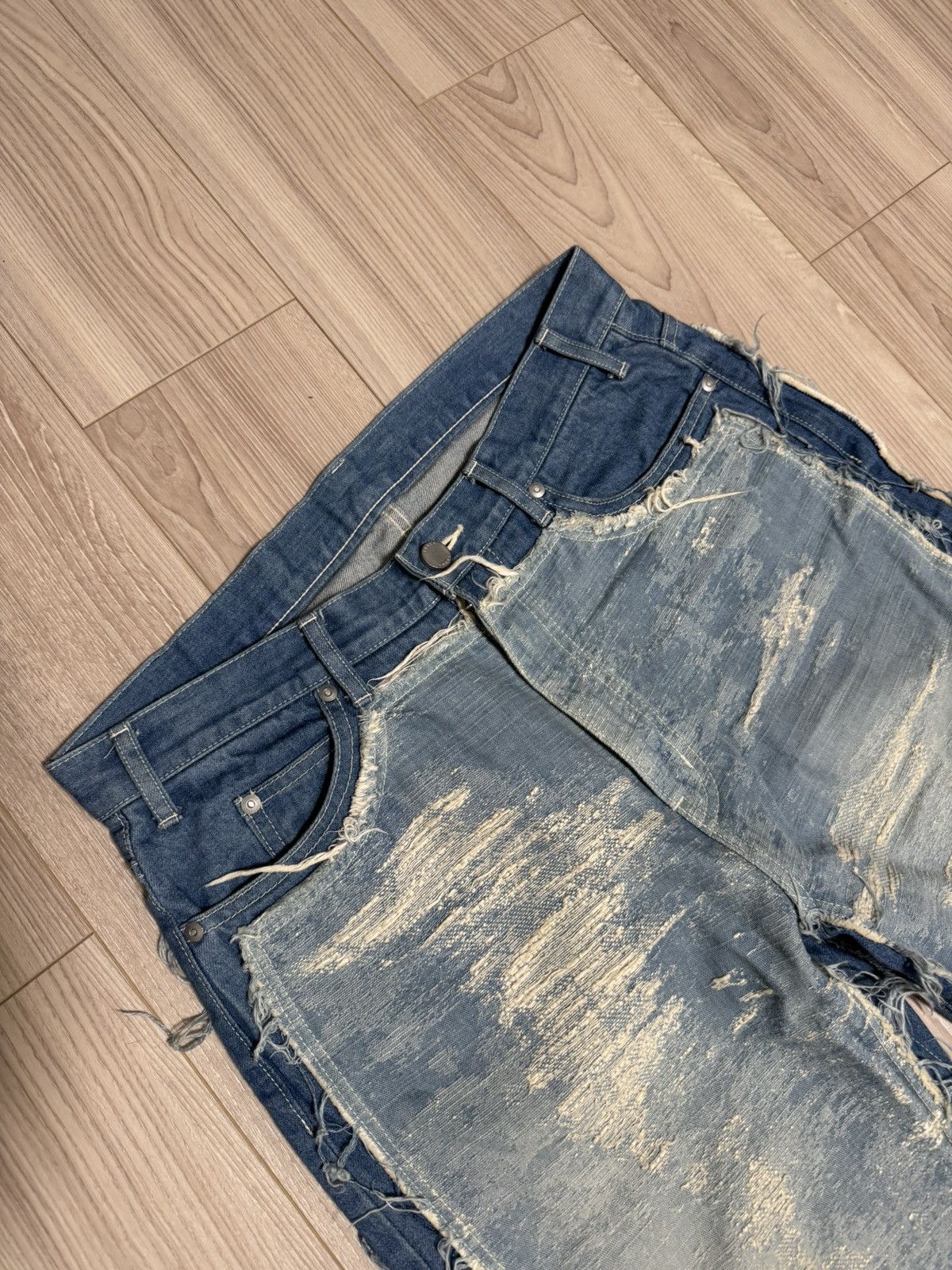TAAKK TAAKK SS23 Reconstructed Bleached Denim Size US 31 - 5 Thumbnail