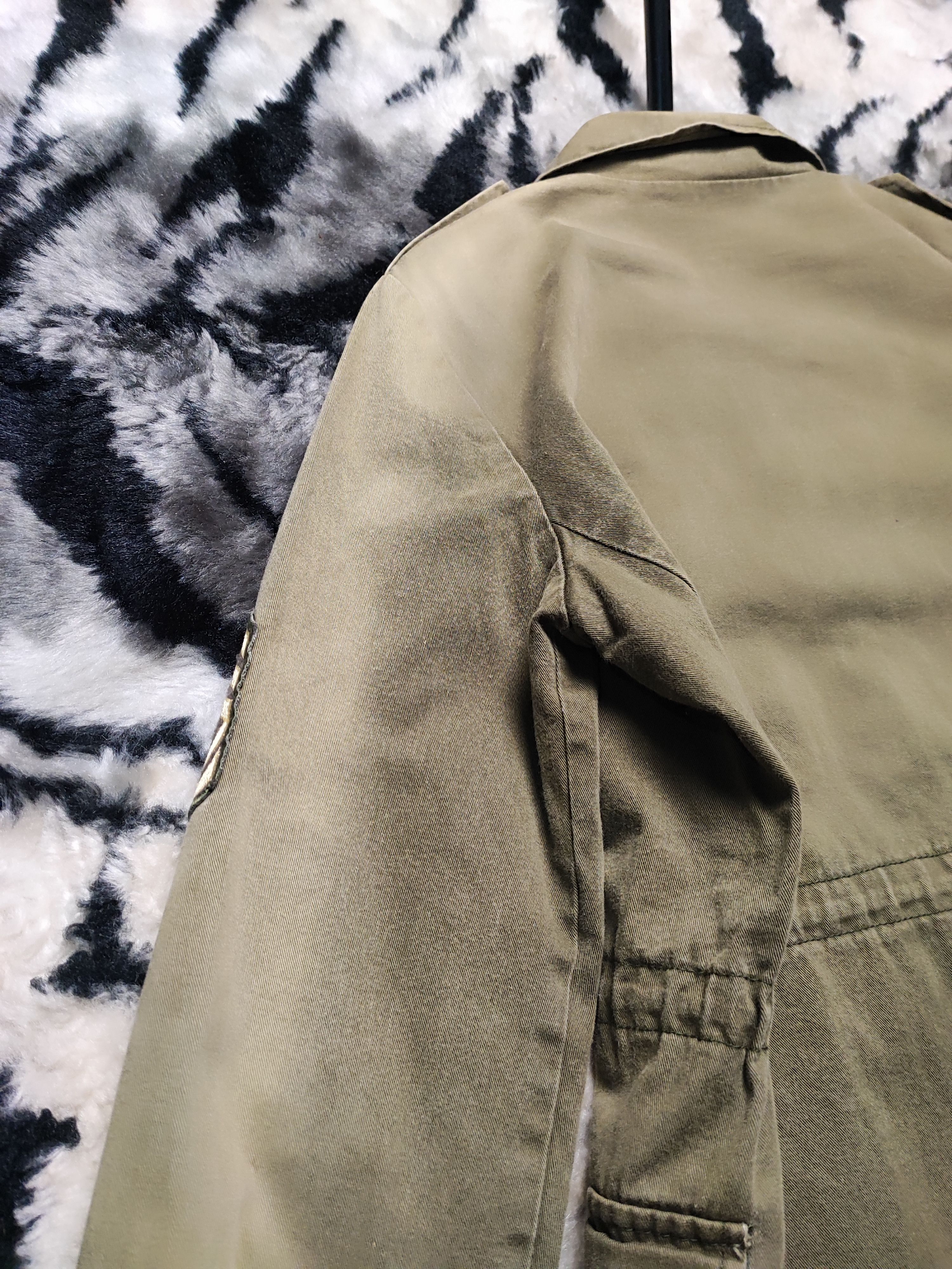 Vintage Vintage Faded Olive Military Field Jacket Utility Coat Size US M / EU 48-50 / 2 - 10 Thumbnail