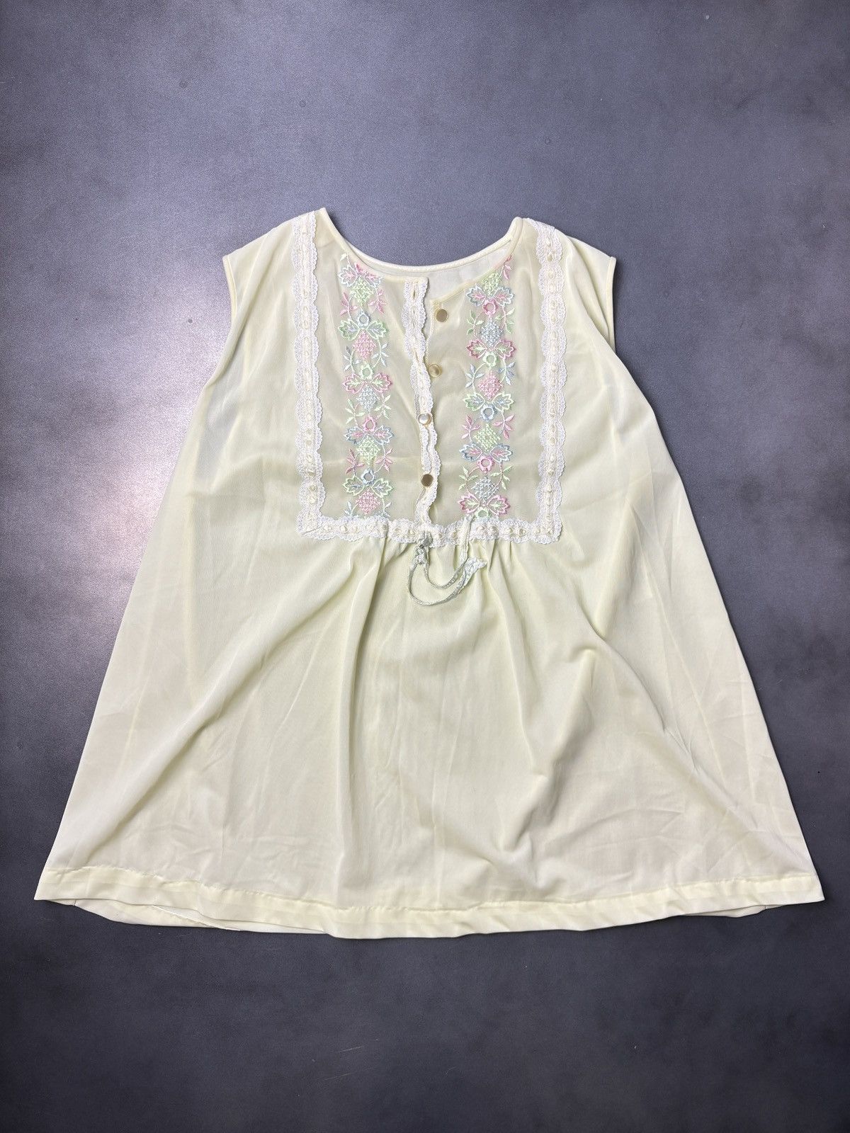 Vintage 1970s Vintage Gilead Slip Dress Chiffon Camisole Chemise 70s Size M / US 6-8 / IT 42-44 - 3 Thumbnail