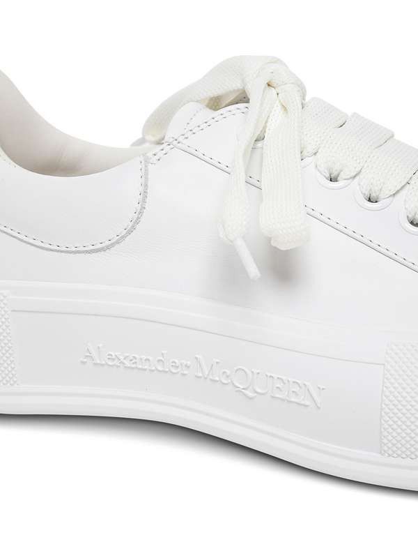 Alexander McQueen o1w1db10725 Deck Lace Up Plimsoll in White Size US 6 / EU 39 - 4 Thumbnail