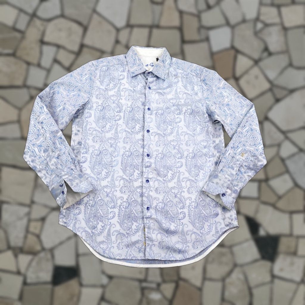 Robert Graham Robert Graham Shirt Mens Small Blue Jacquard Paisley Limited Edition Button Up Size US S / EU 44-46 / 1 - 1 Thumbnail