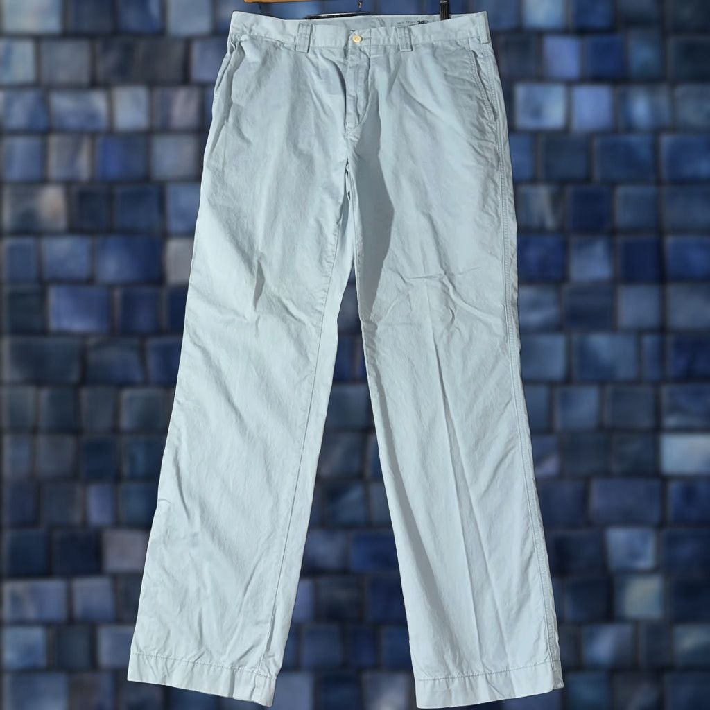 Polo Ralph Lauren Polo Ralph Lauren Pants Mens 36 Chino Straight Flat Front Cotton Gray Suffield Pant Vintage No Size US M / EU 48-50 / 2 - 1 Thumbnail