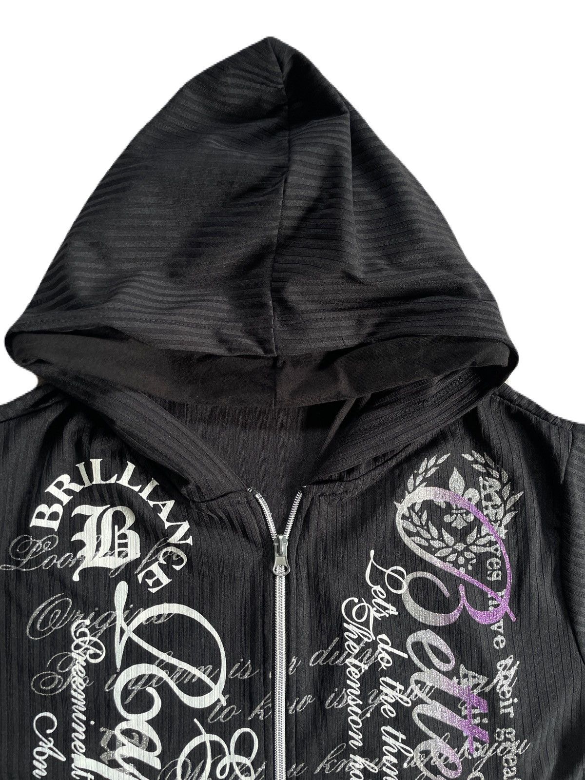 If Six Was Nine 2000s Japanese archive Vkei Glitter Poem Short Sleeve Hoodie Size US S / EU 44-46 / 1 - 5 Thumbnail