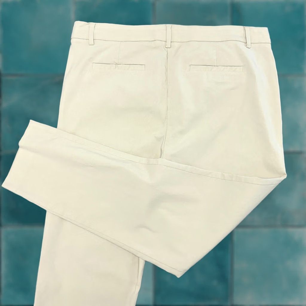 J. Jill VINTAGE J.Jill Wearever Collection Cream Womens 14 Refined Twill Woven Trousers Pants Dress Pants Womens 14 Cream Refined Twill Travel Pants Mens? Size 36" / US 14 / IT 50 - 1 Thumbnail