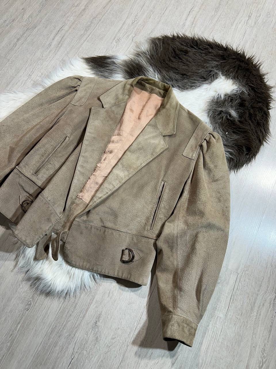 Vintage Crazy Vintage Suede Leather Jacket Size S / US 4 / IT 40 - 3 Thumbnail