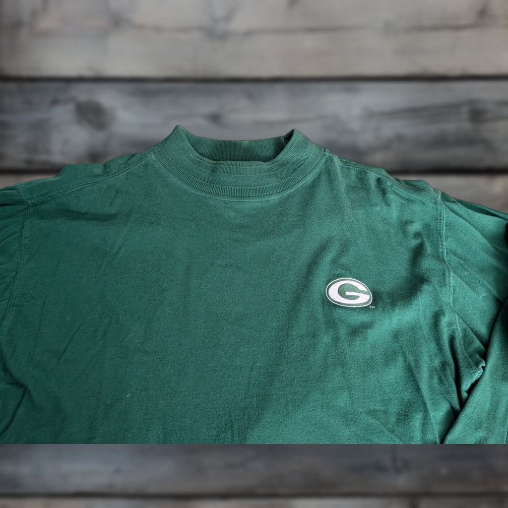 Starter VINTAGE Starter Green Bay Packers Team Starter Classic L/S Mock Neck Mens Shirt Size L Size US L / EU 52-54 / 3 - 1 Thumbnail