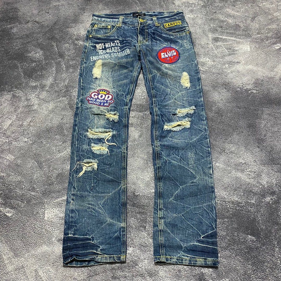 Beauty Beast lowbox distressed denim fading Size US 33 - 1 Thumbnail