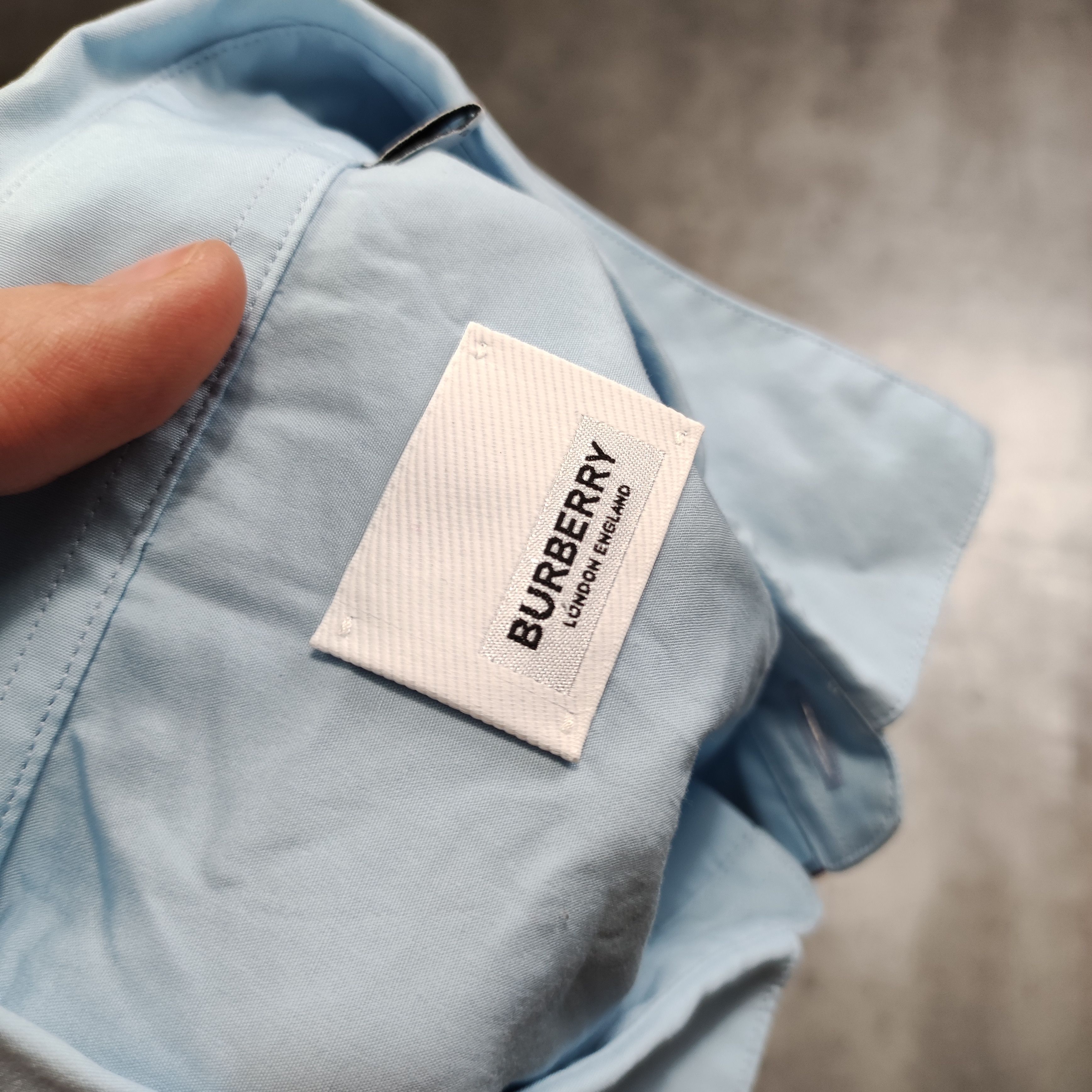 RARE Baby blue Luxury Burberry London Tape Shirt