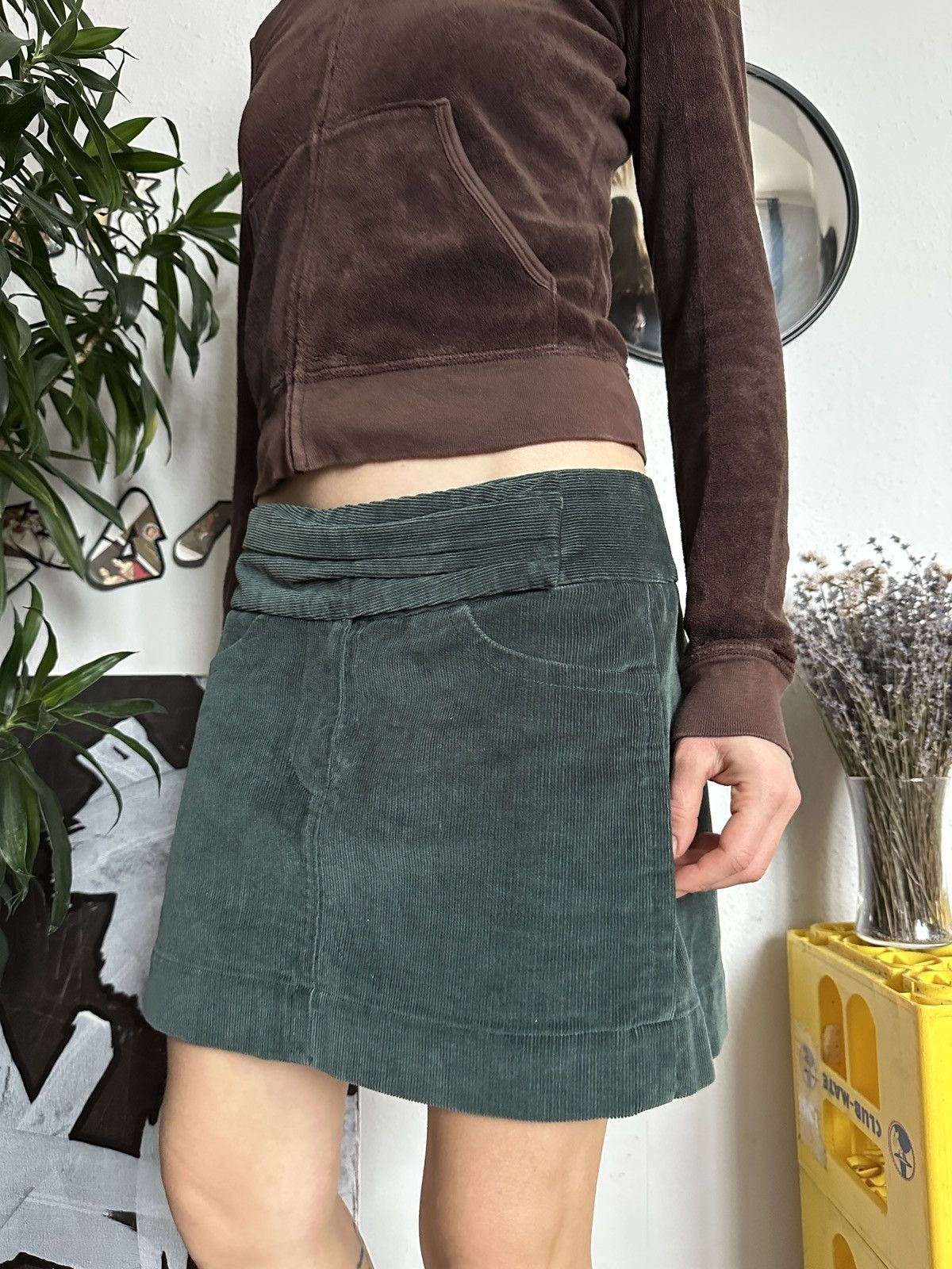 Isabel Marant × Vintage Isabel Marant Vintage Corduroy Wrap Asymmetrical Mini Skirt Size 26" / US 2 / IT 38 - 2 Thumbnail
