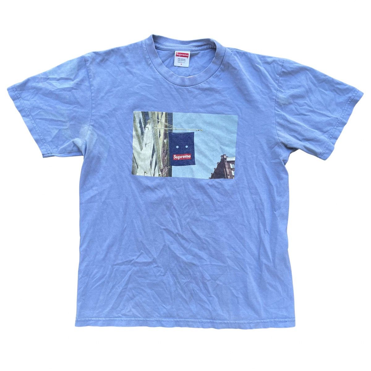 Supreme Supreme Banner Sign Shirt Size Small Made in USA Size US S / EU 44-46 / 1 - 1 Thumbnail