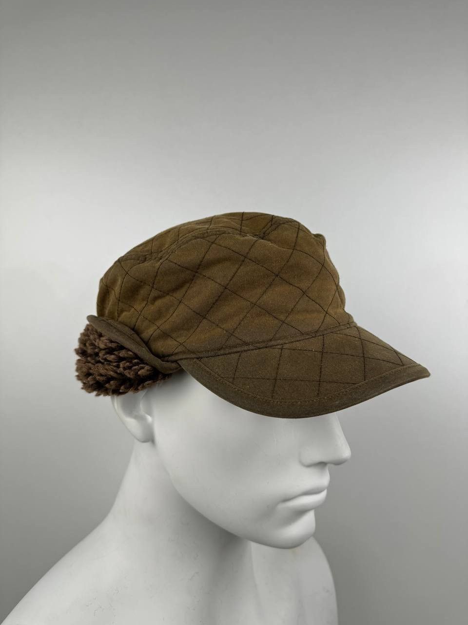 Barbour -Barbour Wax Olive Baseball Winter Ear Flaps Fleece Lined Ca Size ONE SIZE - 3 Thumbnail