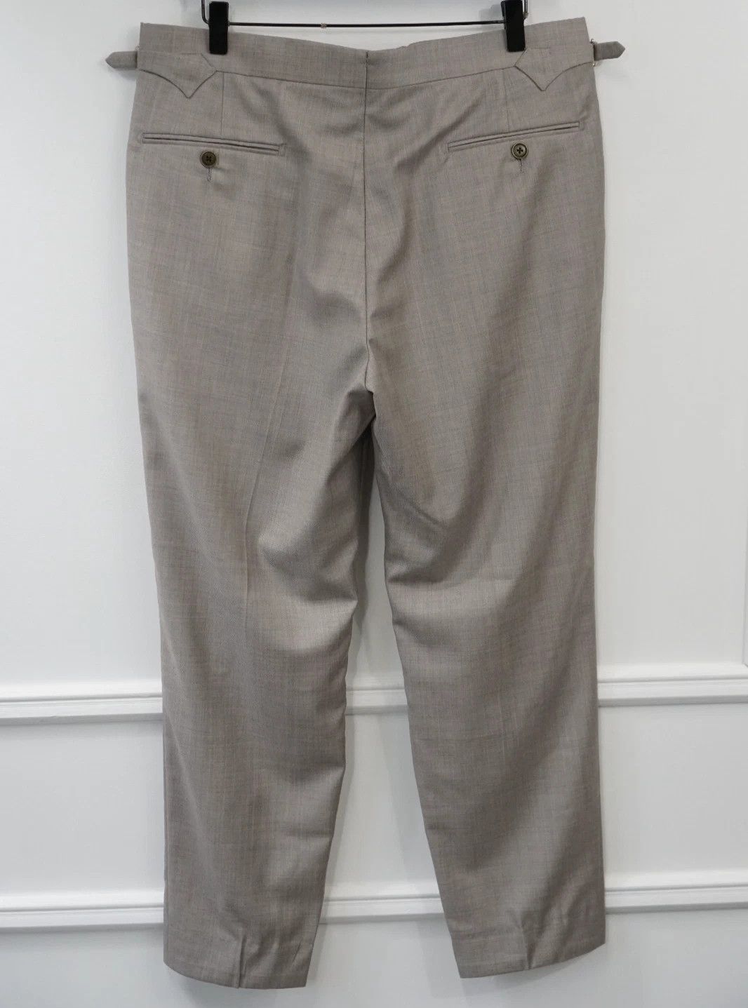 Suitsupply Men Suitsupply Trousers Beige Vigo ZC Wool Size UK/US40 Size 40R - 2 Thumbnail
