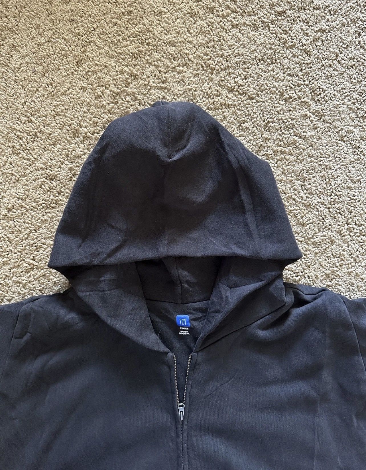Balenciaga × Gap × Yeezy Yeezy x Gap x Balenciaga Black Zip Up Hoodie Baggy Size US XL / EU 56 / 4 - 2 Thumbnail