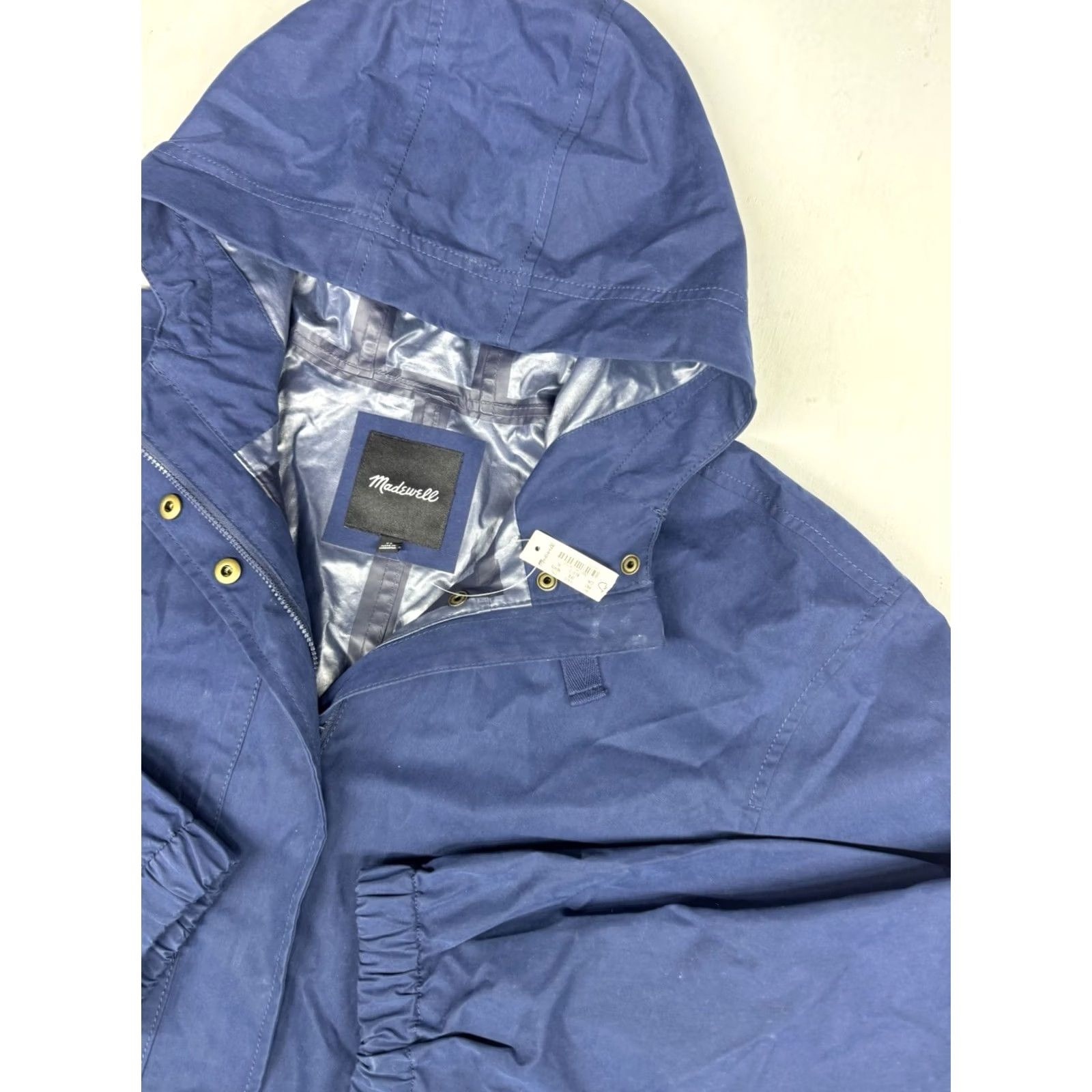 Madewell Madewell Raincoat Waterproof Hooded Raincloud Indigo Blue XL Women’s NWT Weatherproof Coat Size XL / US 12-14 / IT 48-50 - 2 Thumbnail